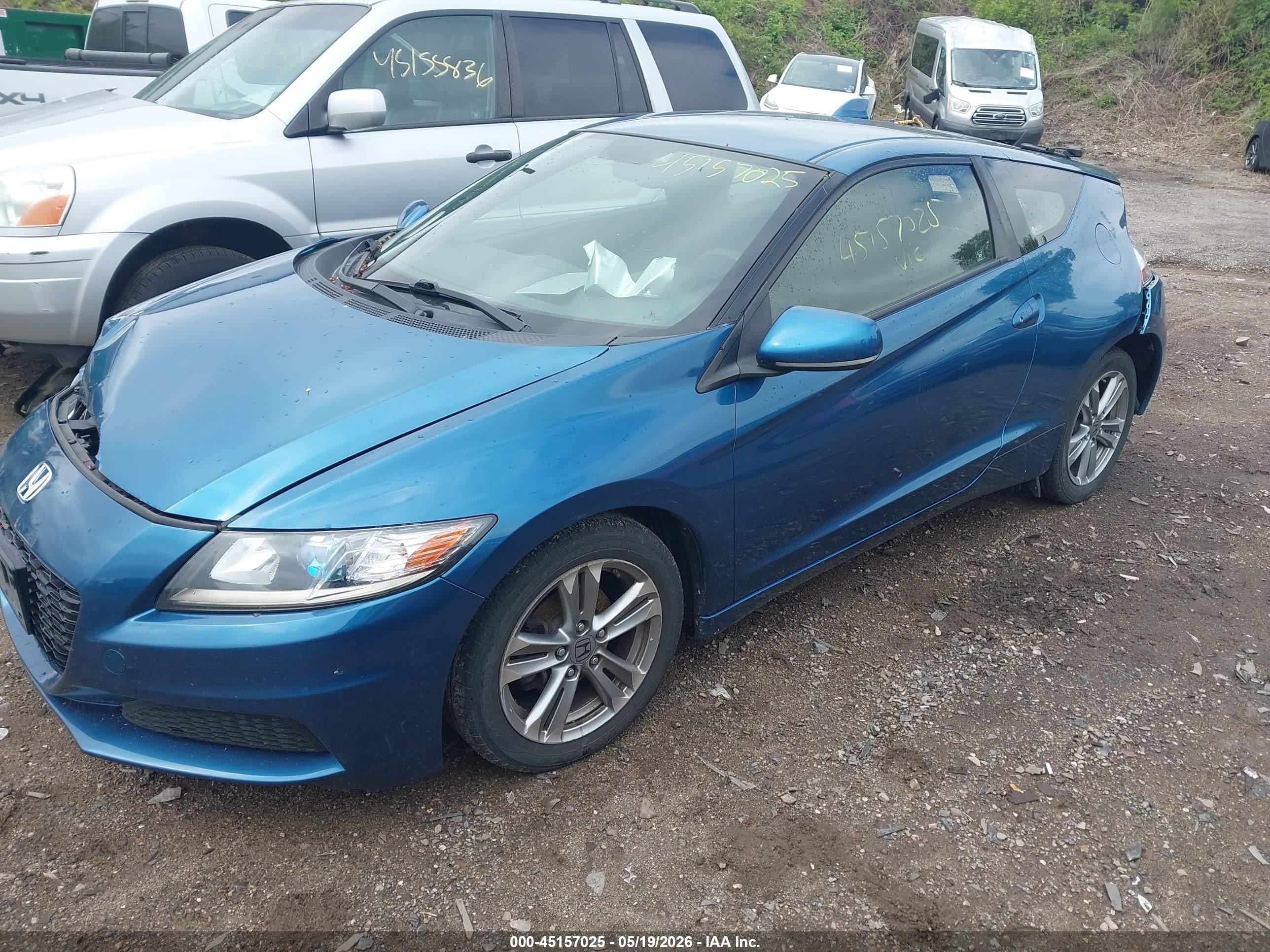 2013 Honda Cr-z   Blue vin: JHMZF1D49DS002721