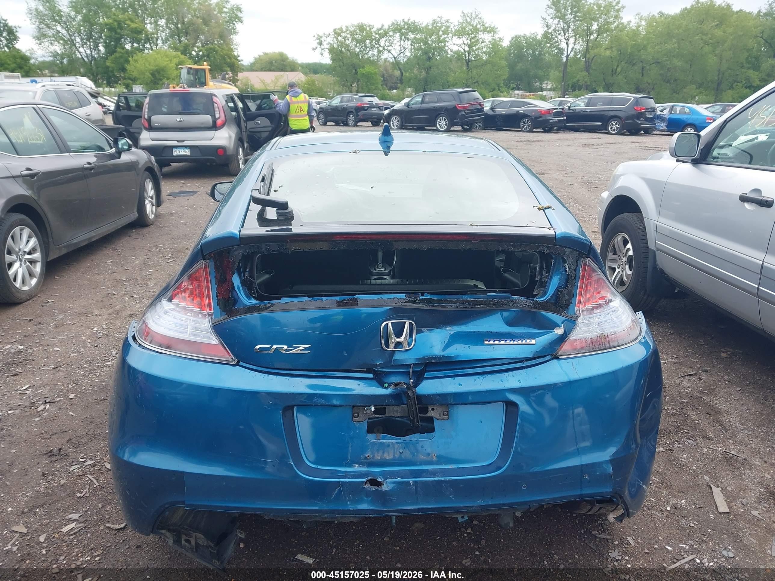 2013 Honda Cr-z   Blue vin: JHMZF1D49DS002721