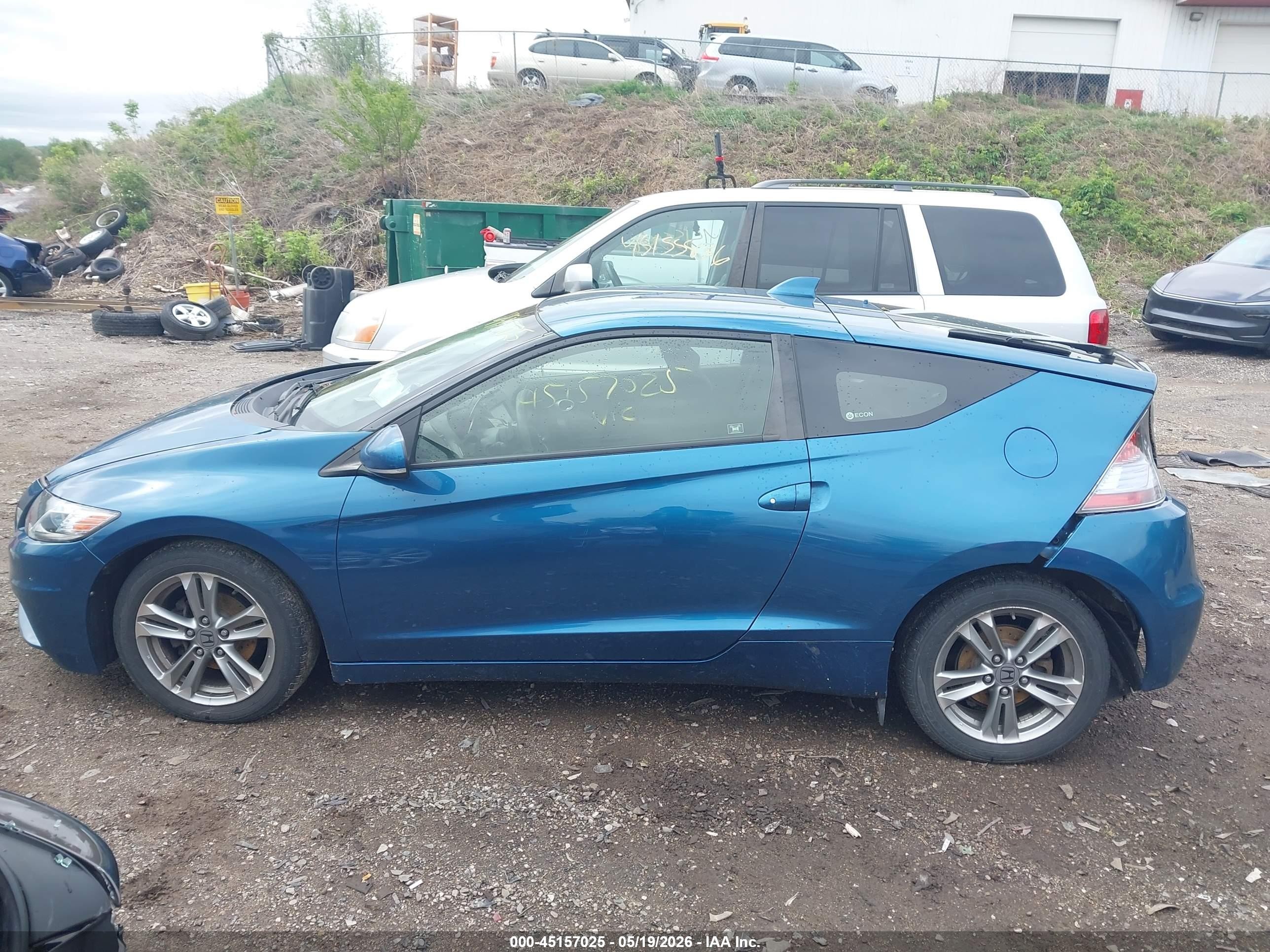 2013 Honda Cr-z   Blue vin: JHMZF1D49DS002721