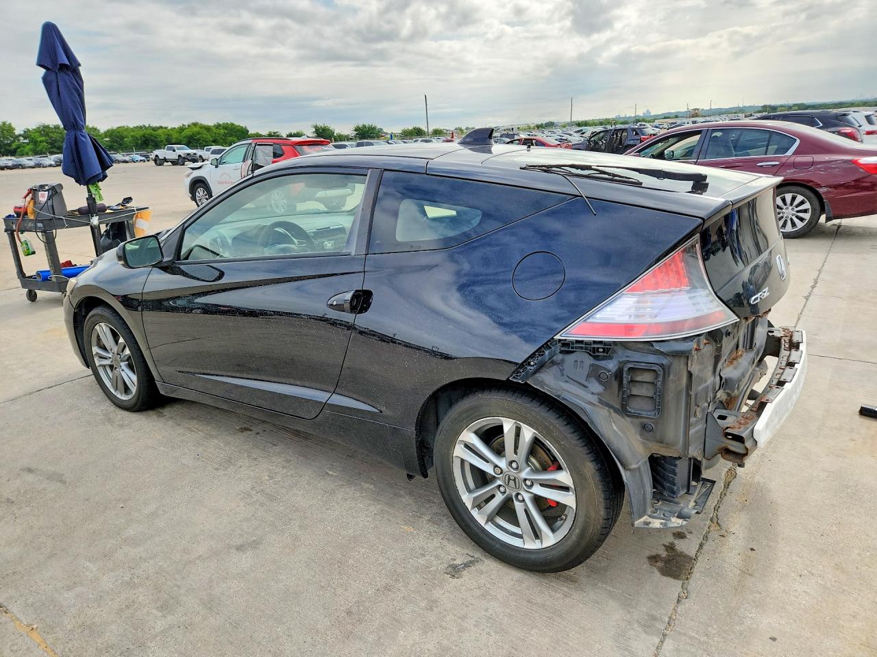 2013 Honda Cr-z Black vin: JHMZF1D49DS003738