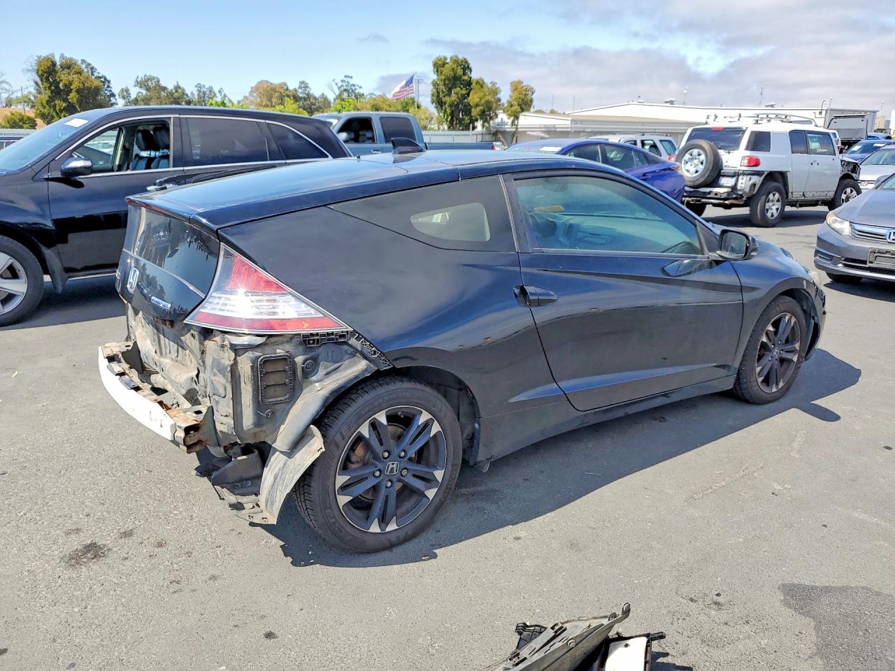 2015 Honda Cr-z Черный vin: JHMZF1D49FS002883