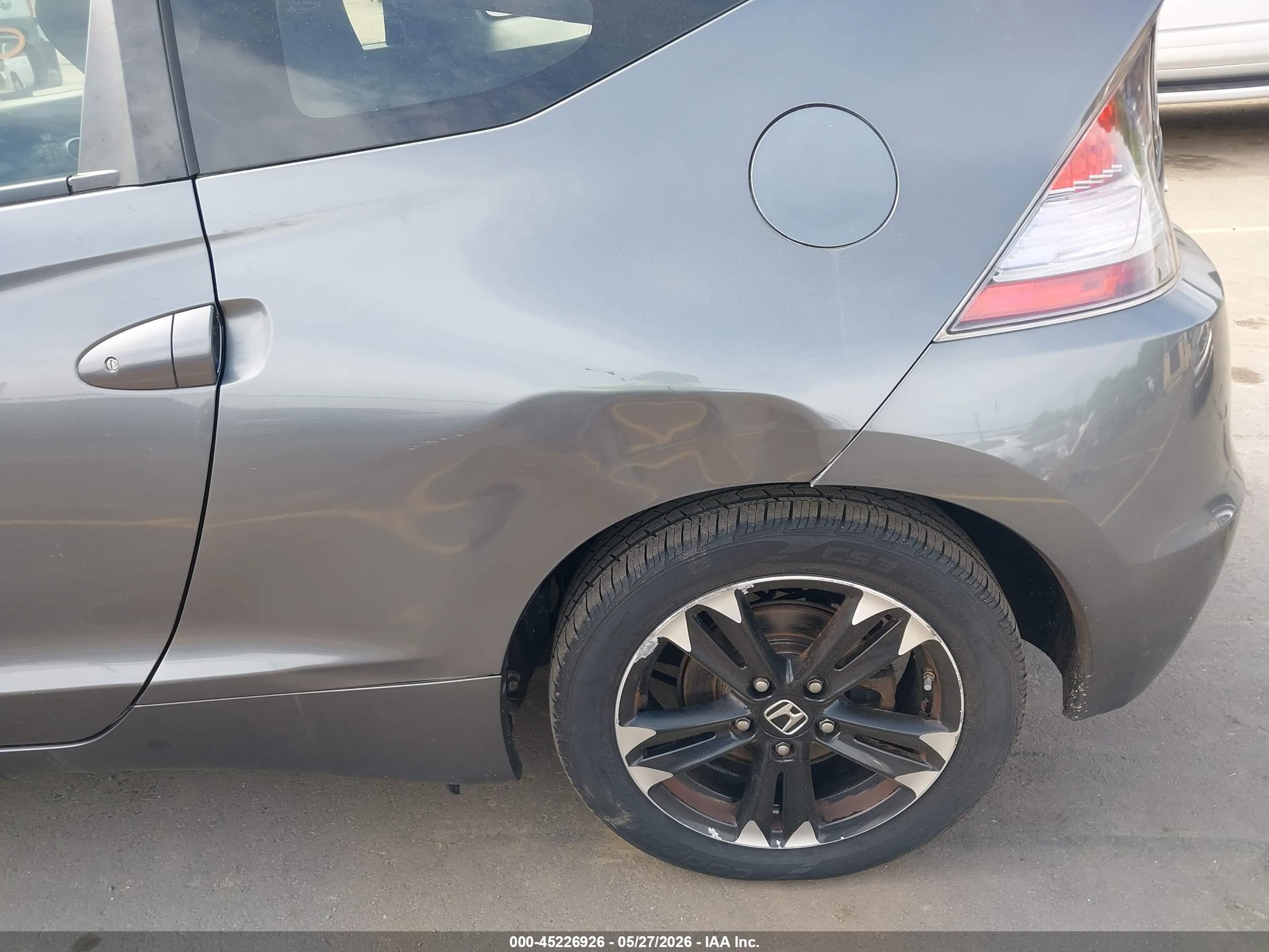 2015 Honda Cr-z   Gray vin: JHMZF1D49FS002950