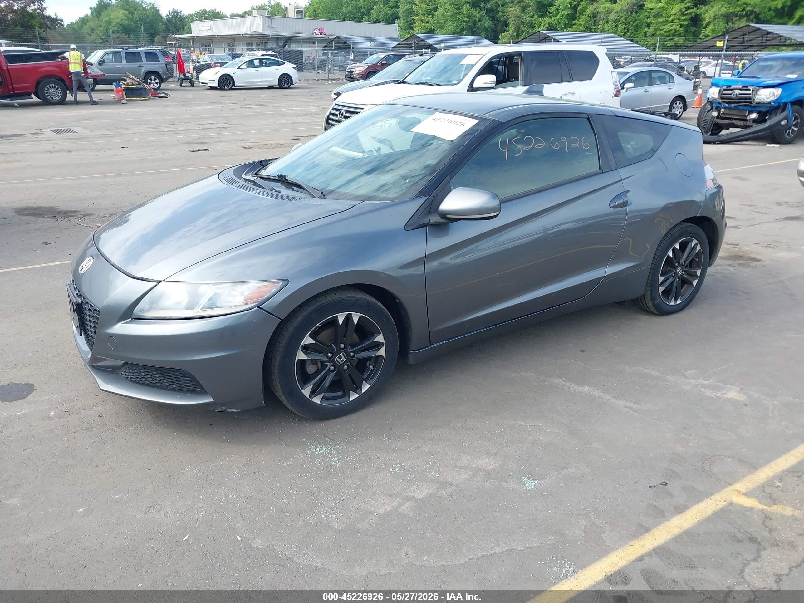 2015 Honda Cr-z   Gray vin: JHMZF1D49FS002950