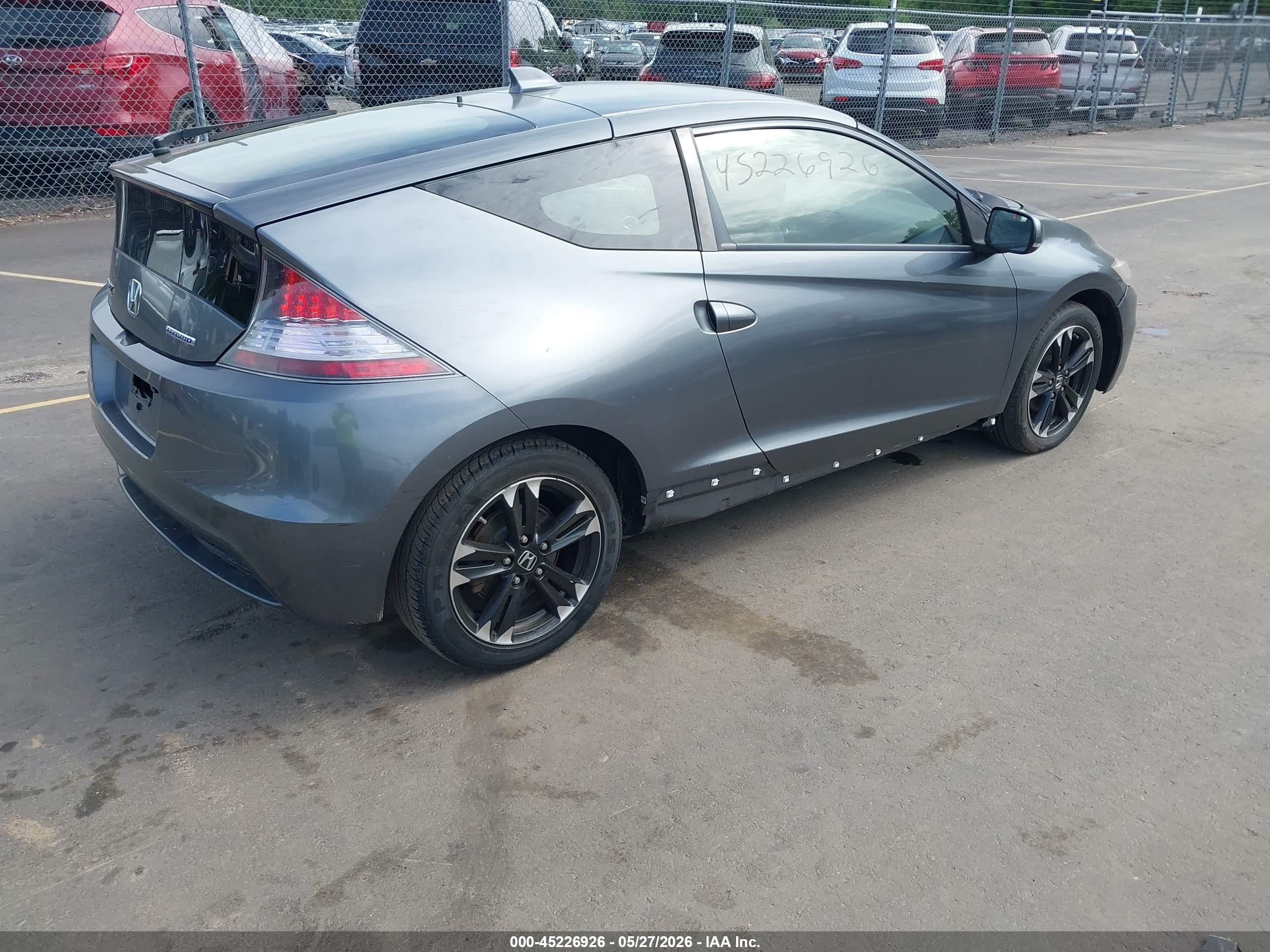 2015 Honda Cr-z   Gray vin: JHMZF1D49FS002950