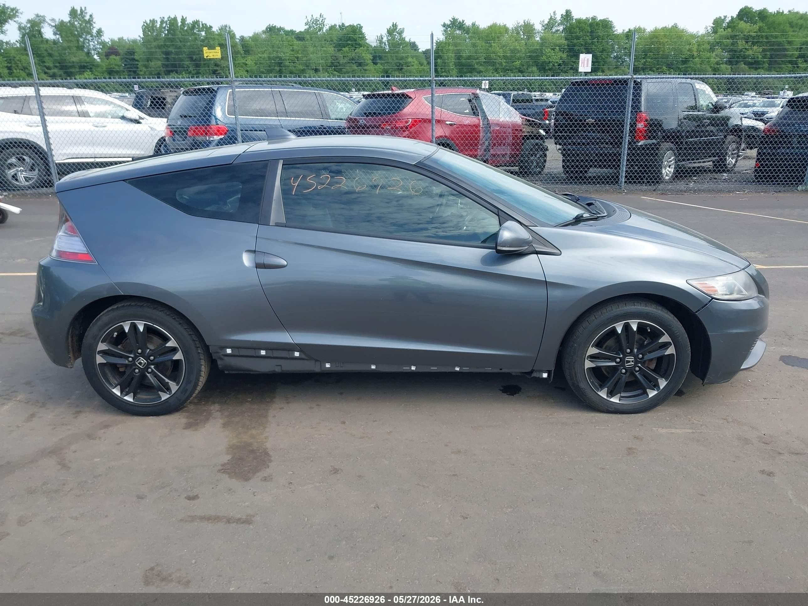 2015 Honda Cr-z   Gray vin: JHMZF1D49FS002950
