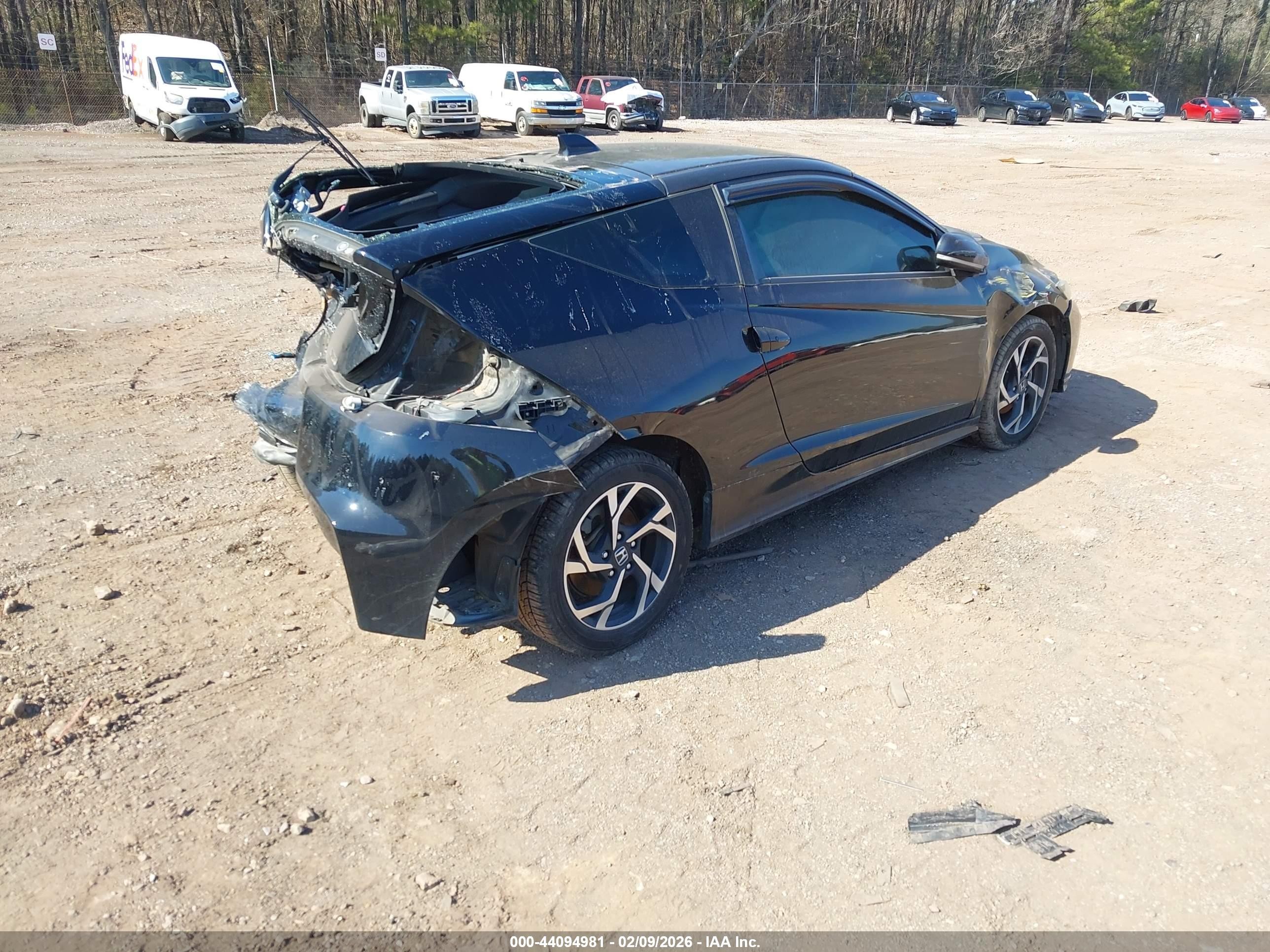2016 Honda Cr-z Lx Black vin: JHMZF1D49GS000214