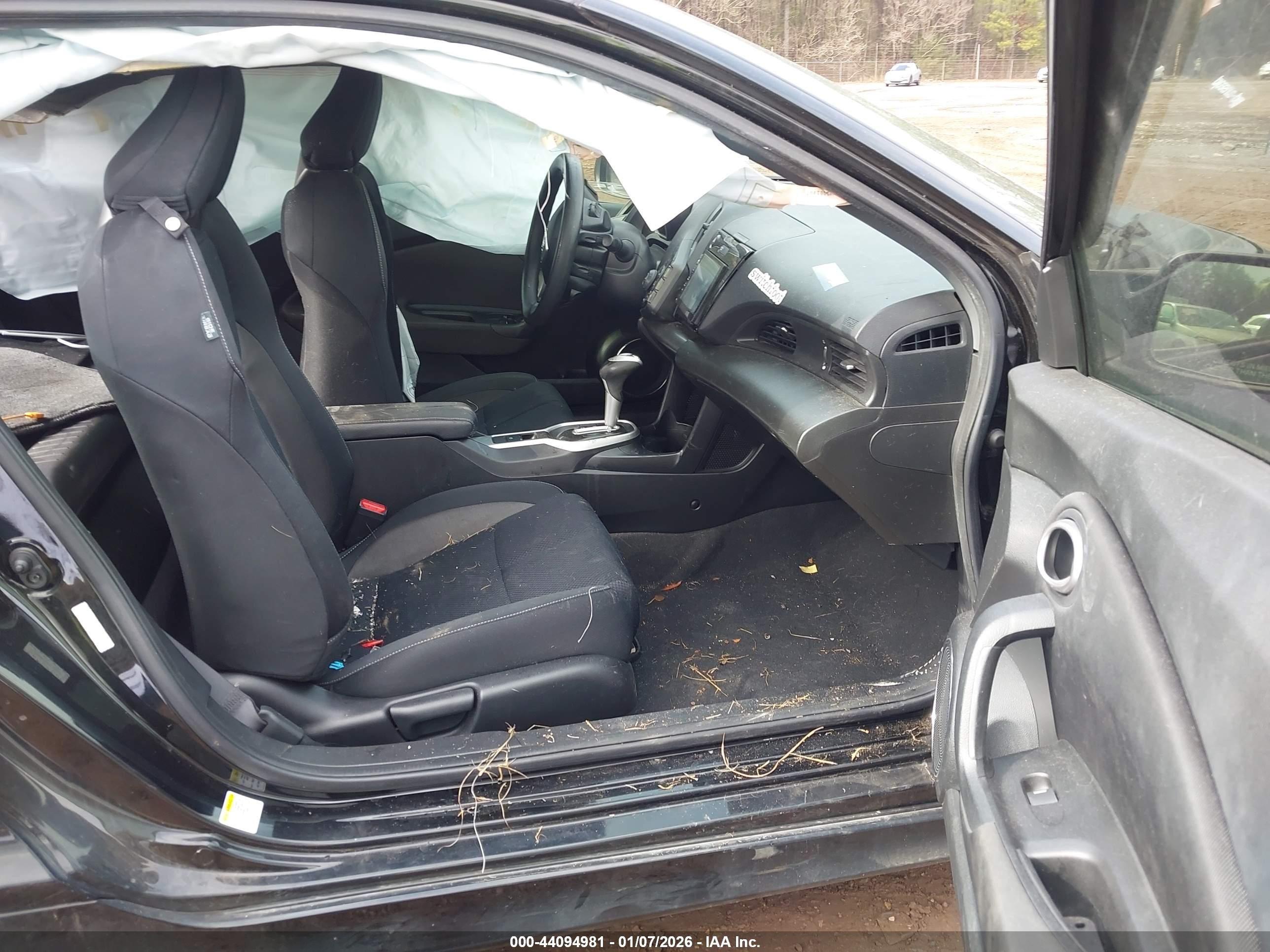 2016 Honda Cr-z Lx Black vin: JHMZF1D49GS000214