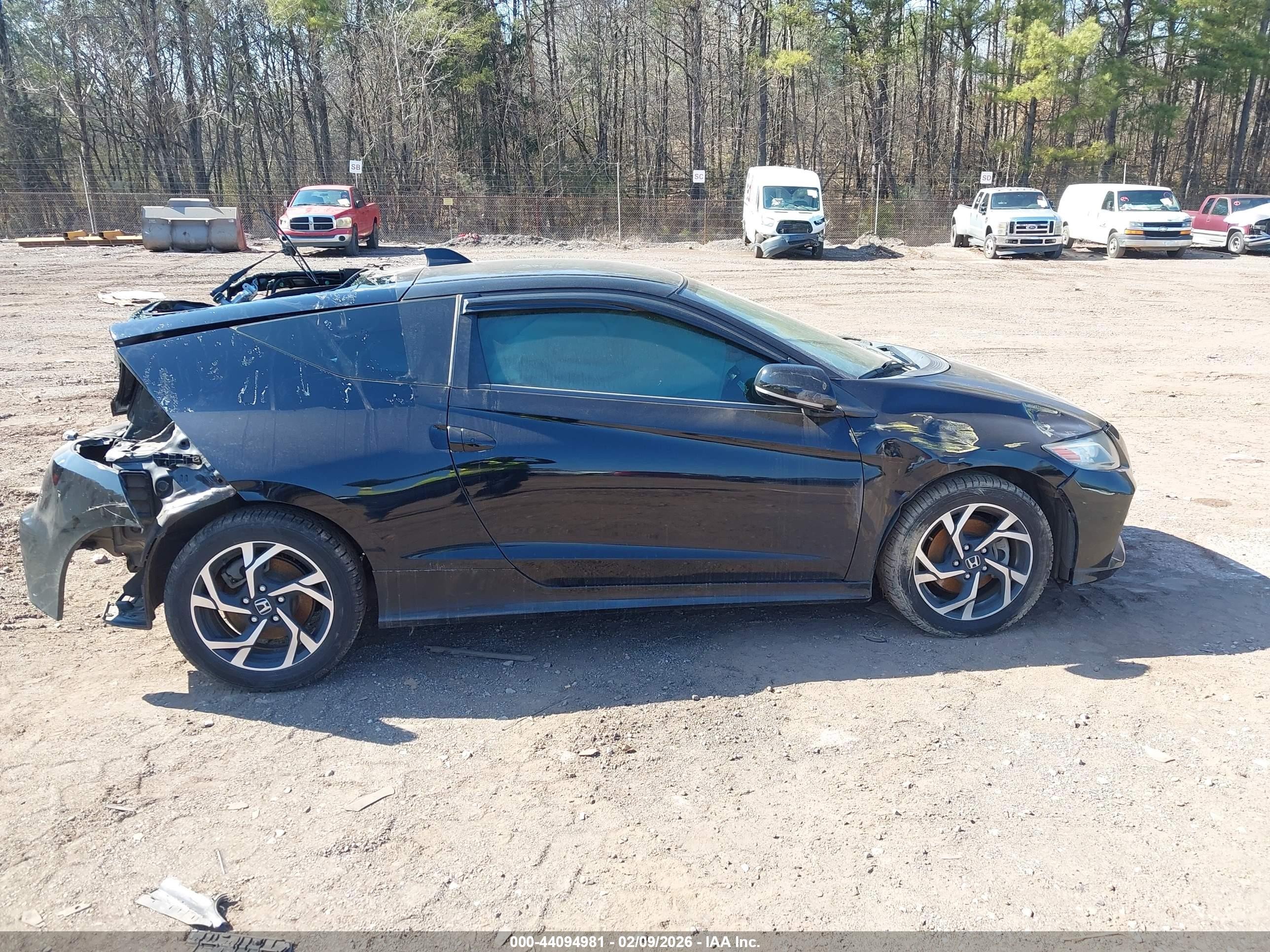 2016 Honda Cr-z Lx Black vin: JHMZF1D49GS000214