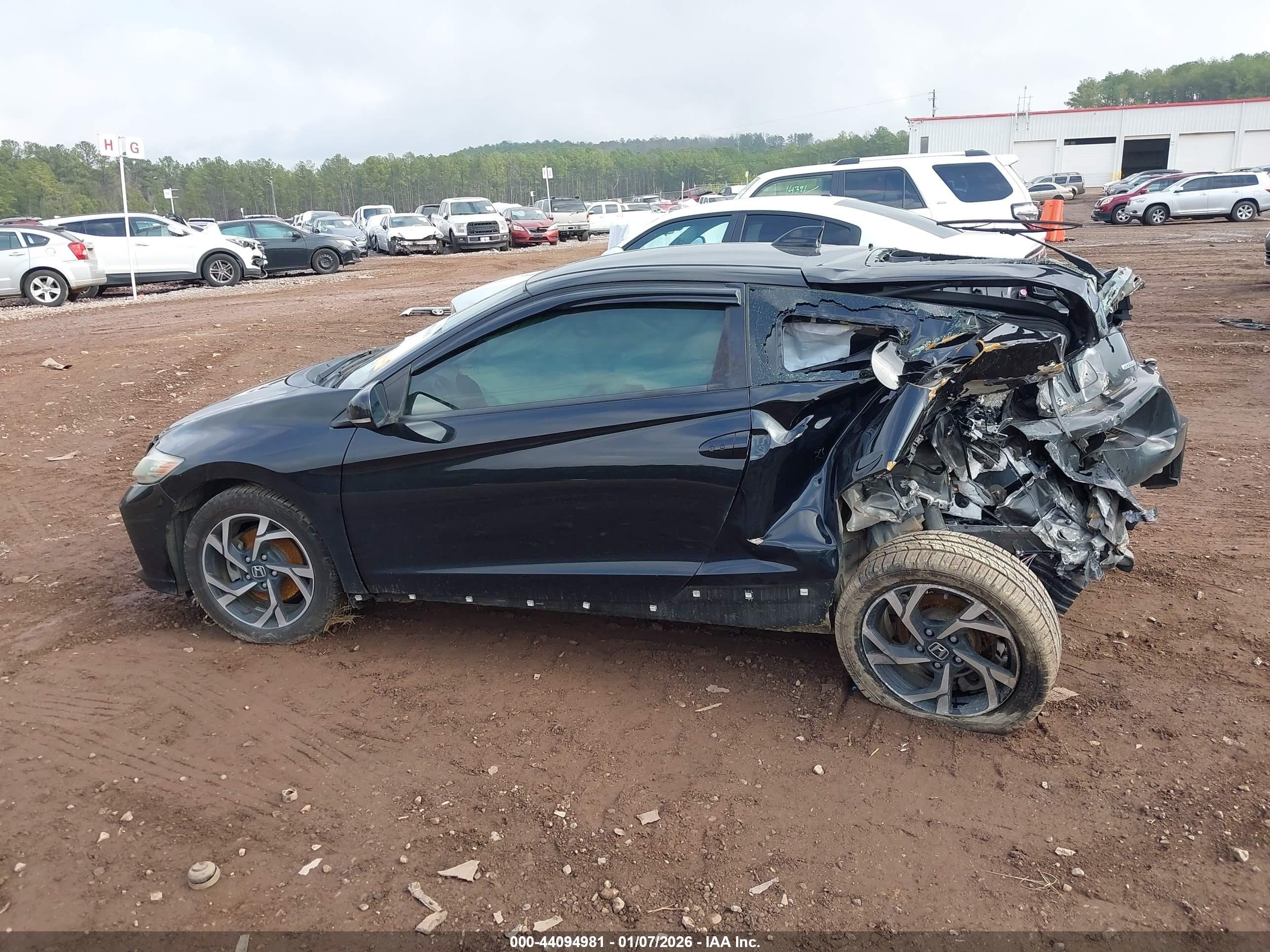 2016 Honda Cr-z Lx Black vin: JHMZF1D49GS000214