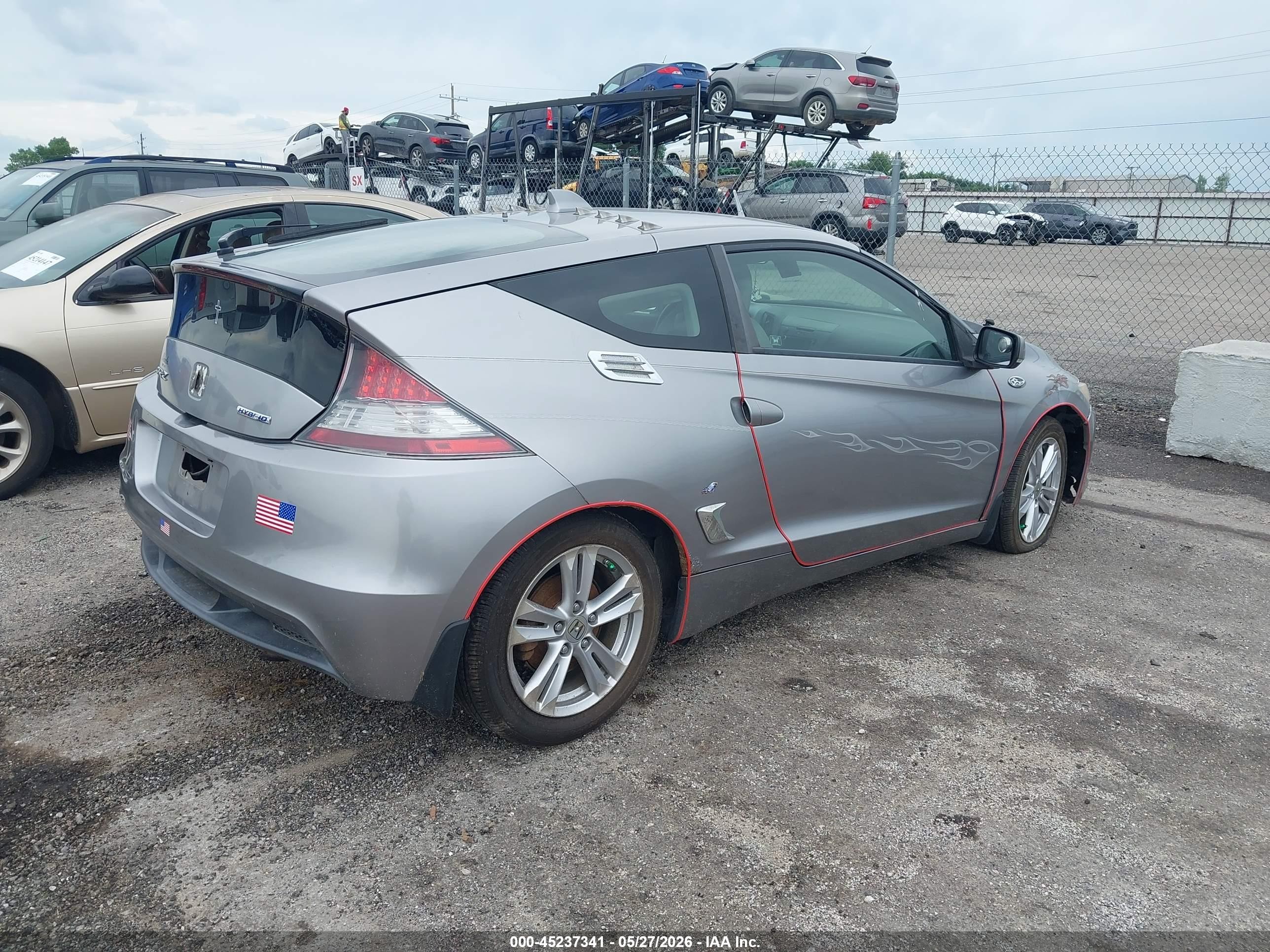 2011 Honda Cr-z Ex Серебряный vin: JHMZF1D60BS000290