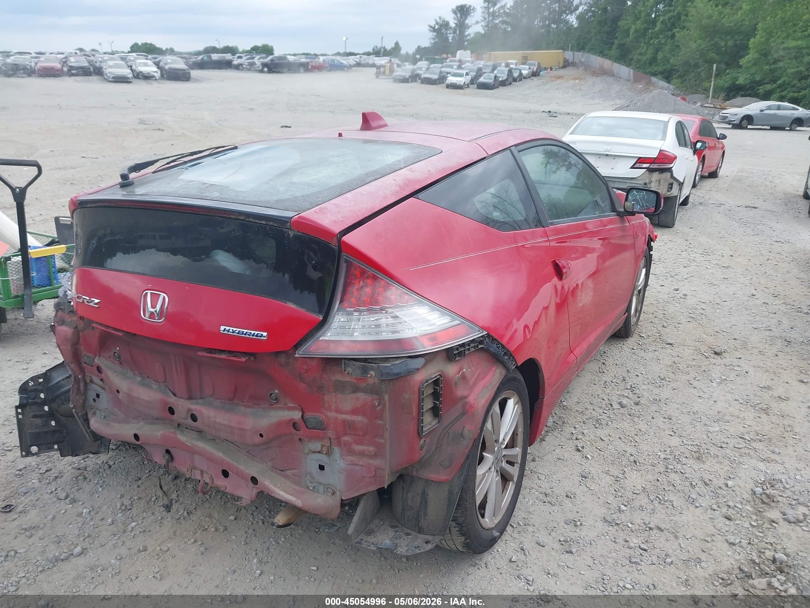 2011 Honda Cr-z Ex Красный vin: JHMZF1D60BS015761