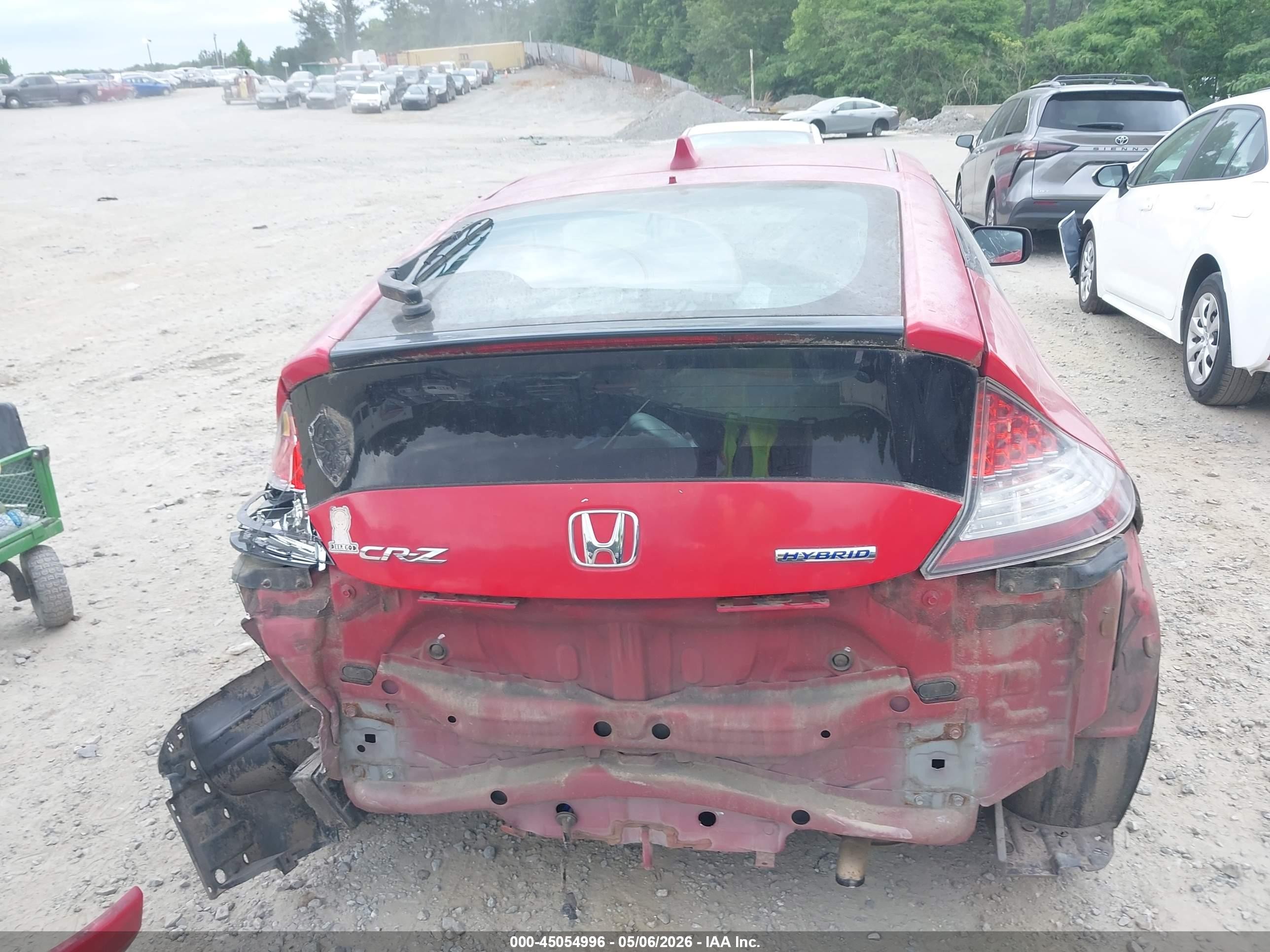 2011 Honda Cr-z Ex Красный vin: JHMZF1D60BS015761