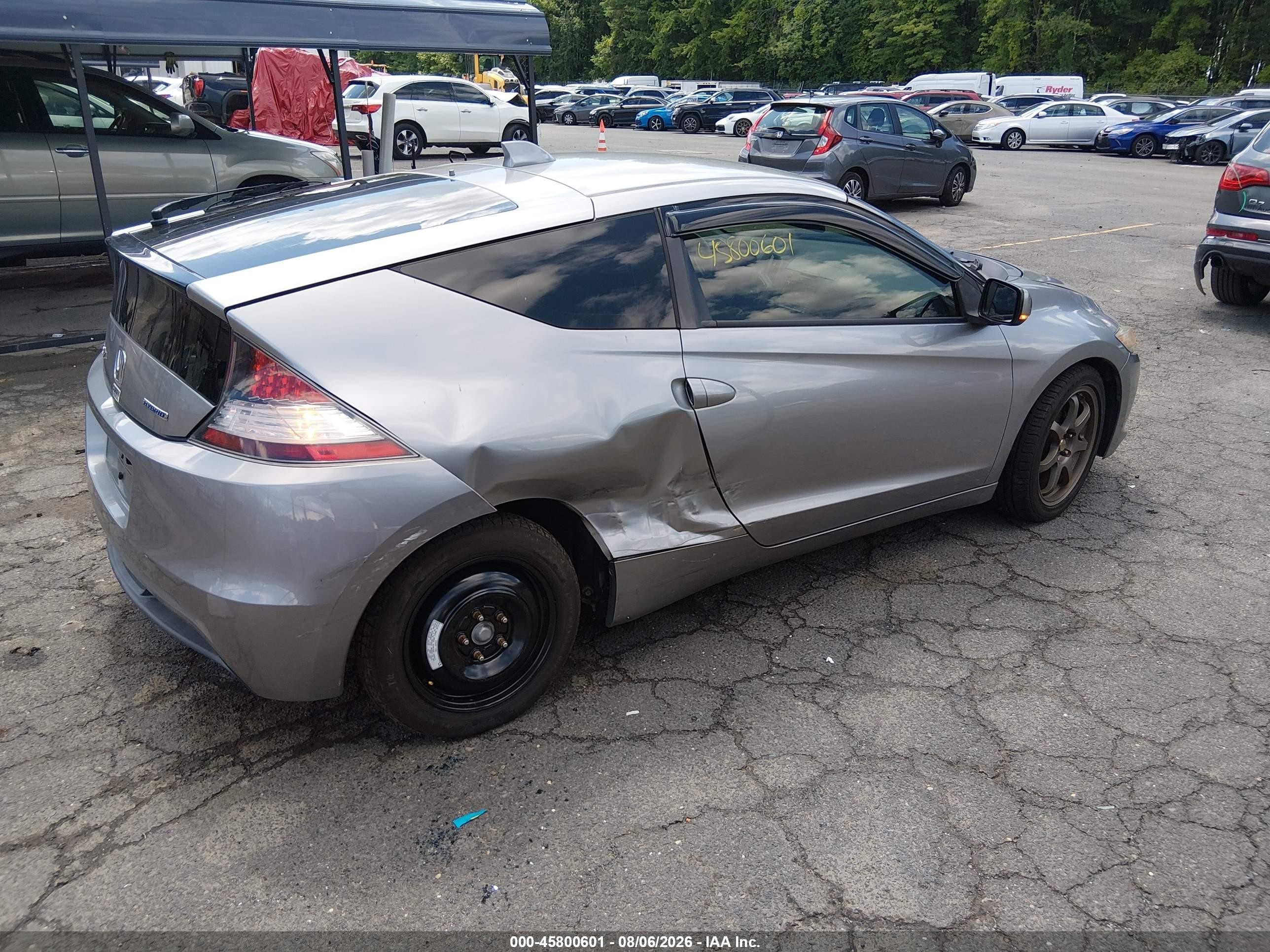 2012 Honda Cr-z Ex Gray vin: JHMZF1D60CS003451