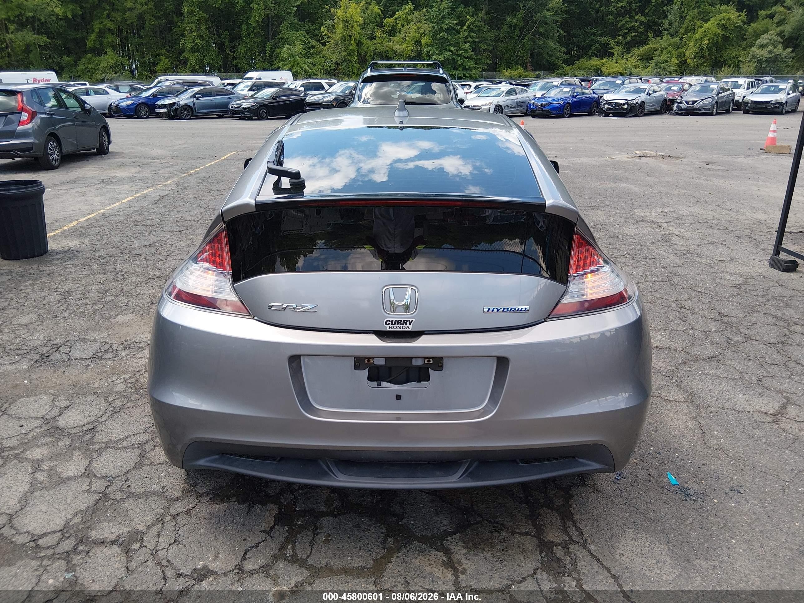 2012 Honda Cr-z Ex Gray vin: JHMZF1D60CS003451