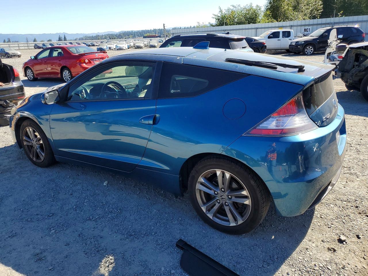 2013 Honda Cr-z Ex Blue vin: JHMZF1D60DS002883