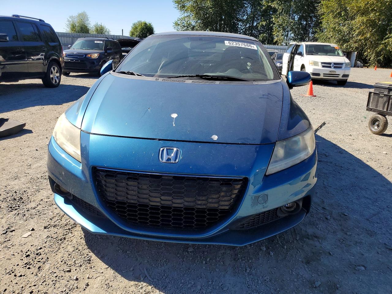 2013 Honda Cr-z Ex Blue vin: JHMZF1D60DS002883