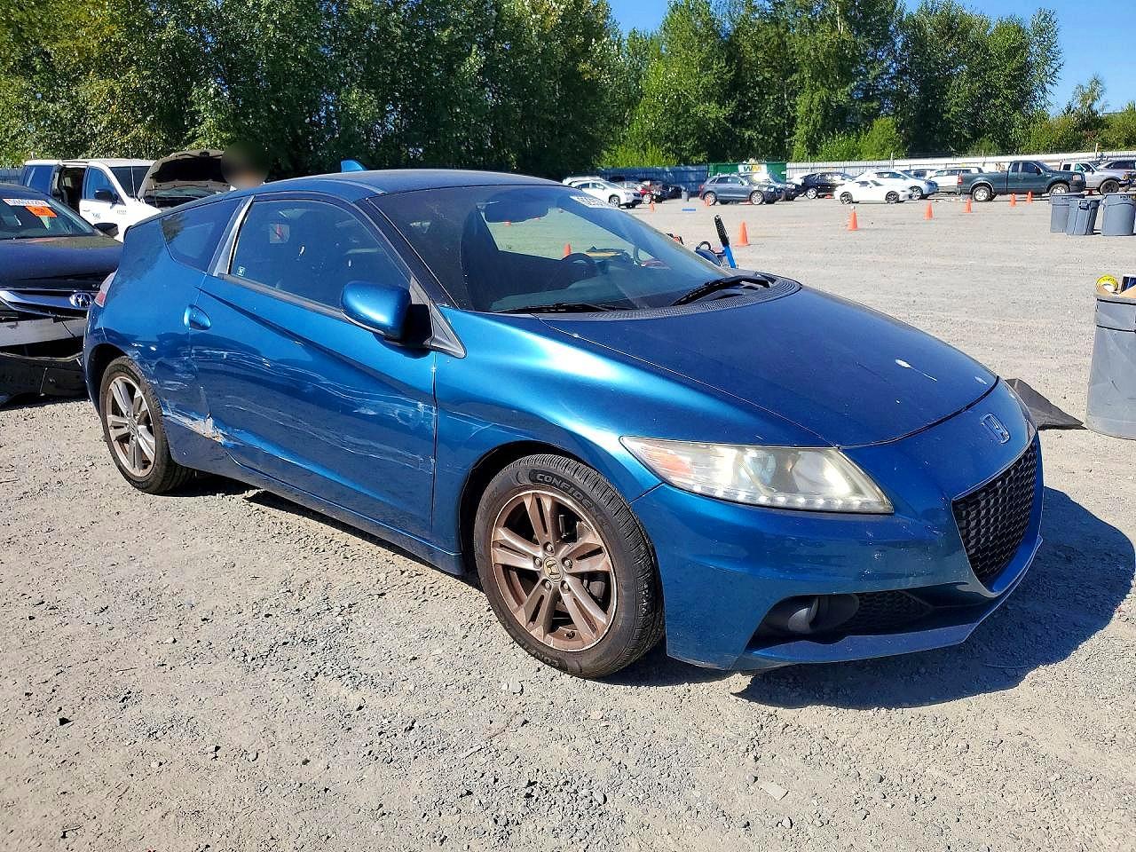 2013 Honda Cr-z Ex Blue vin: JHMZF1D60DS002883