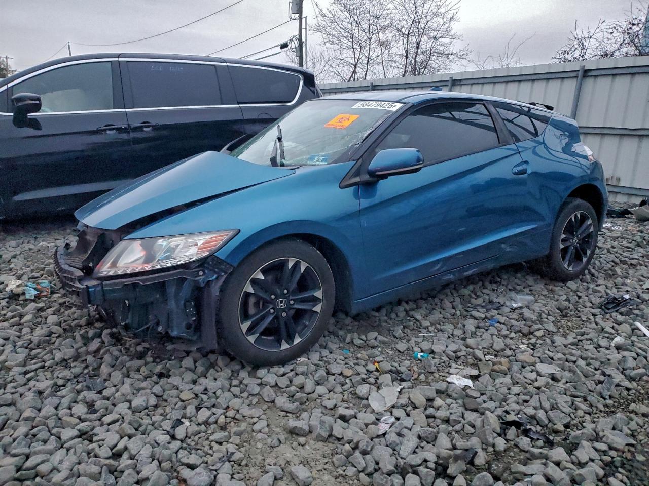 2014 Honda Cr-z Ex Blue vin: JHMZF1D60ES002528