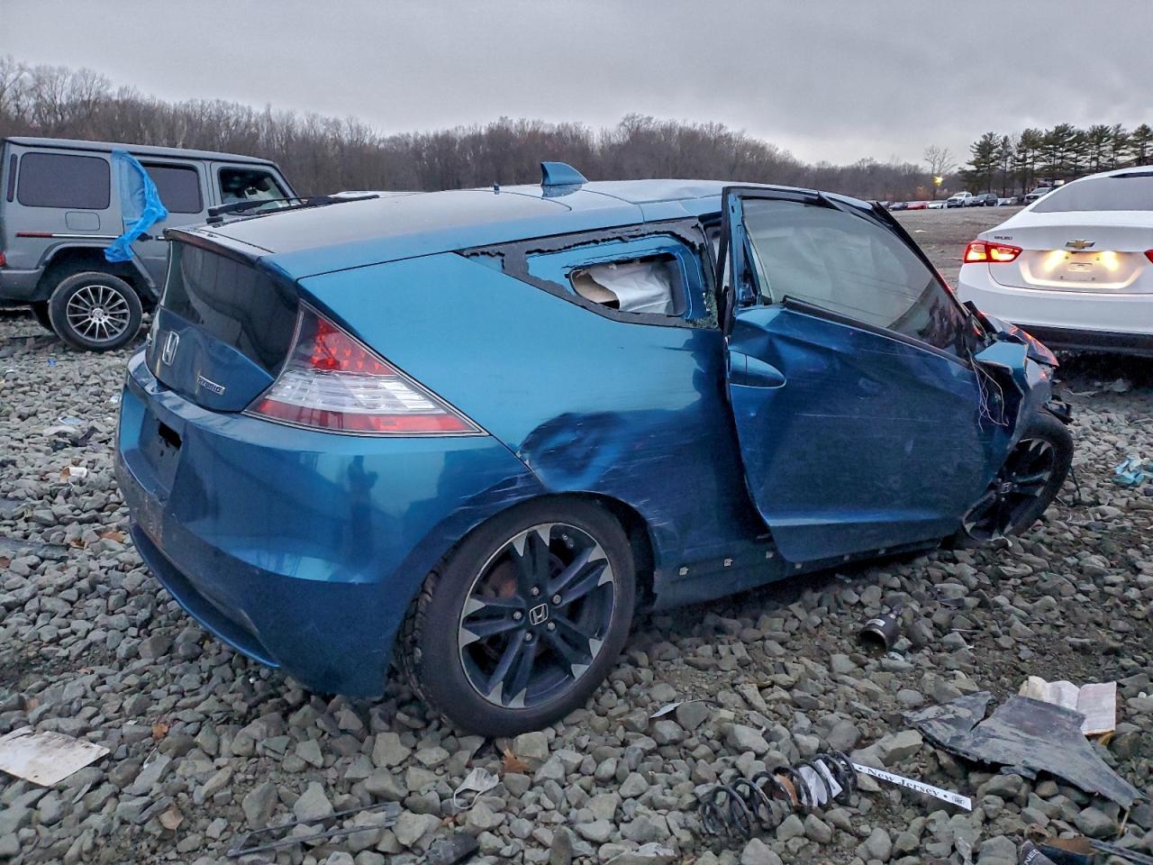 2014 Honda Cr-z Ex Blue vin: JHMZF1D60ES002528
