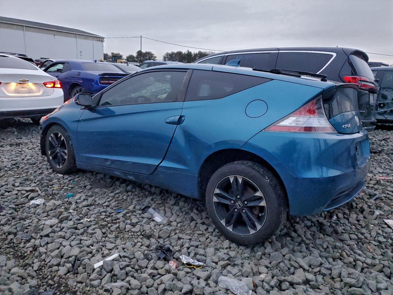2014 Honda Cr-z Ex Blue vin: JHMZF1D60ES002528