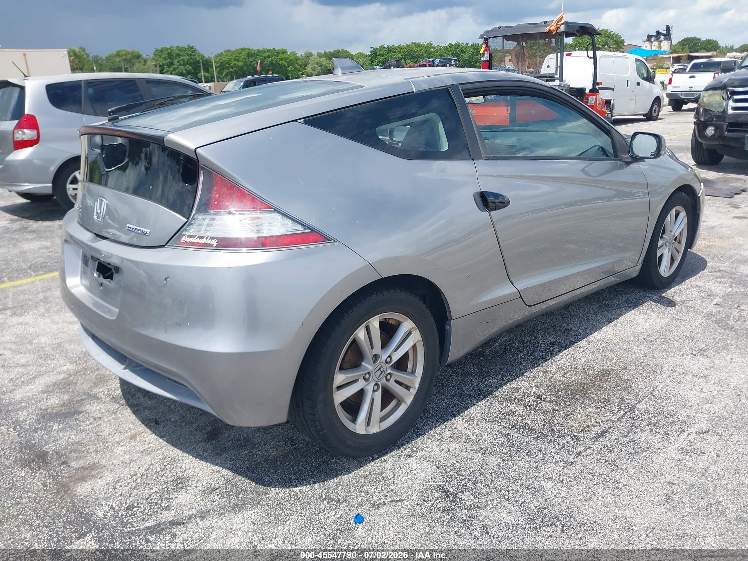 2011 Honda Cr-z Ex Silver vin: JHMZF1D61BS010732