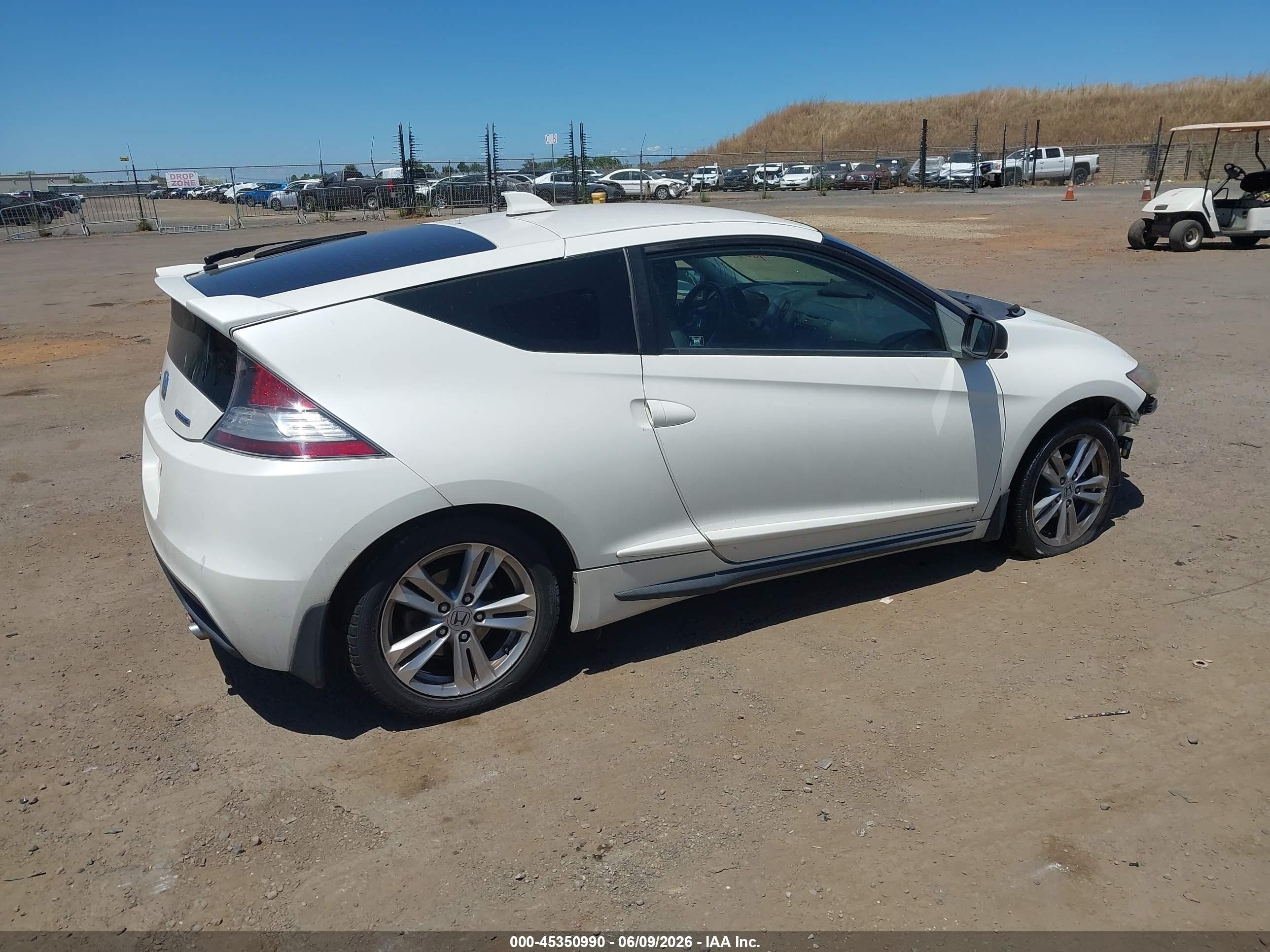 2011 Honda Cr-z Ex White vin: JHMZF1D61BS014652