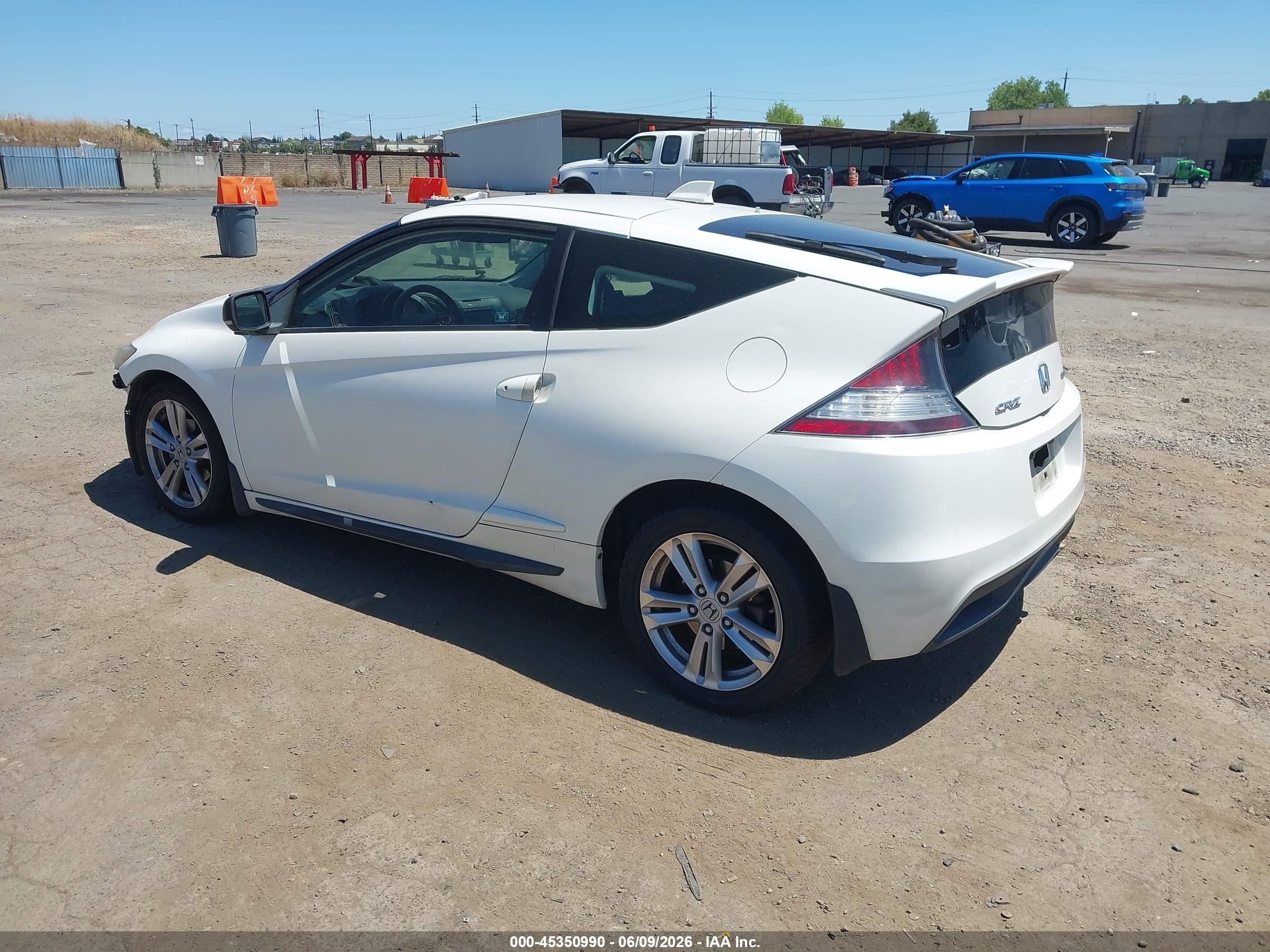 2011 Honda Cr-z Ex White vin: JHMZF1D61BS014652
