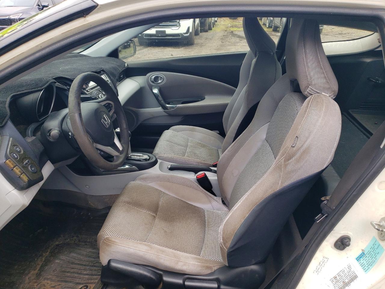 2012 Honda Cr-z Ex White vin: JHMZF1D61CS003586