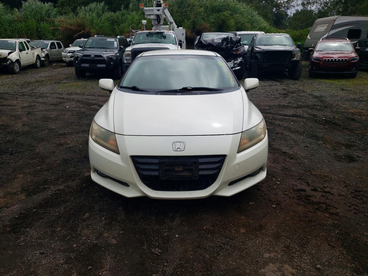2012 Honda Cr-z Ex White vin: JHMZF1D61CS003586