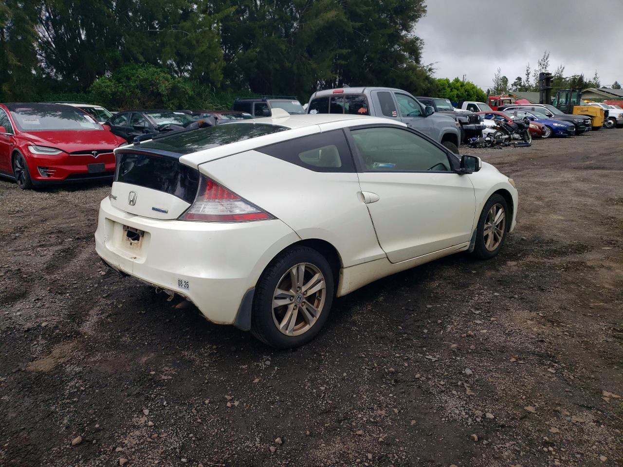 2012 Honda Cr-z Ex White vin: JHMZF1D61CS003586