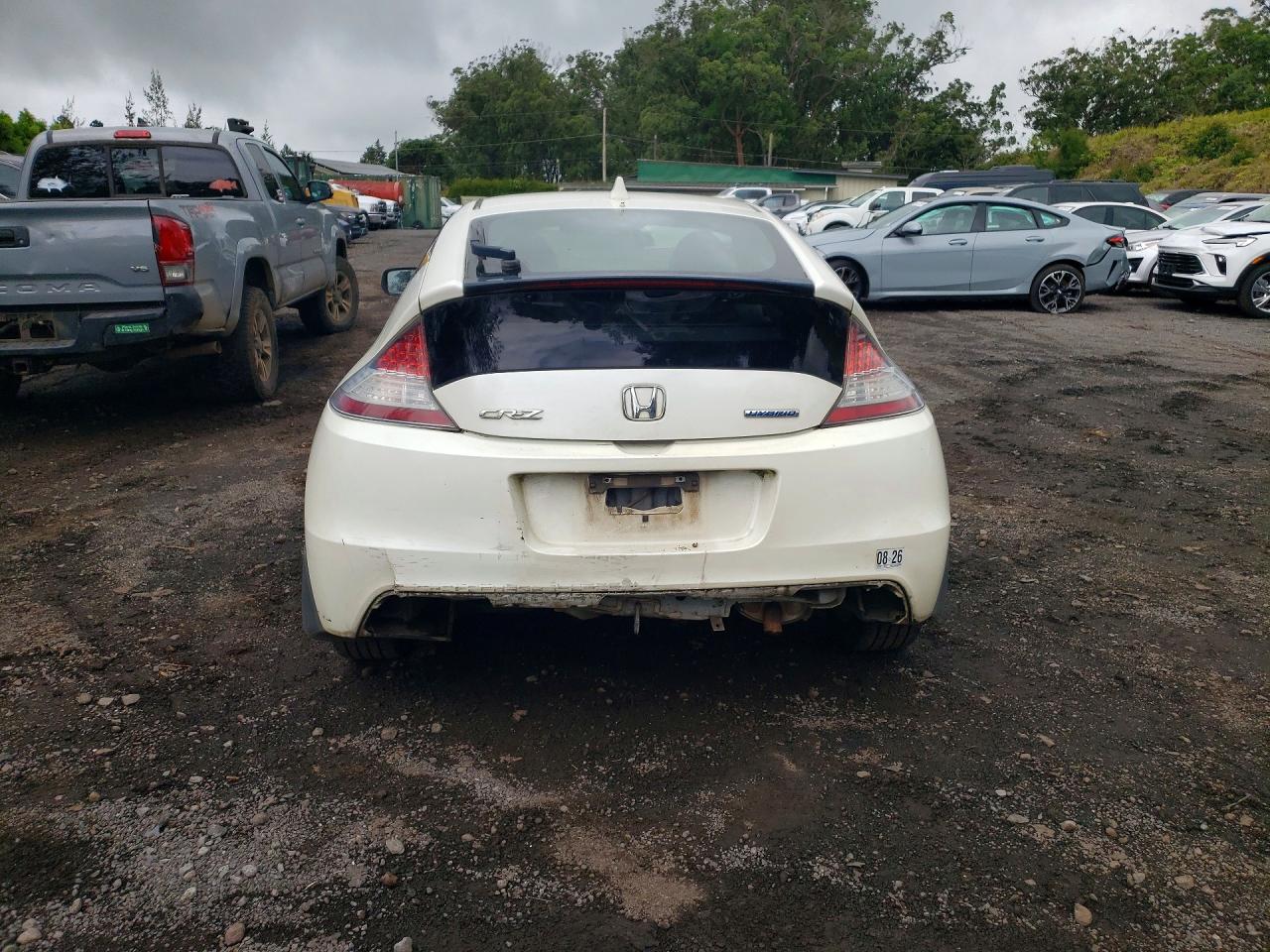 2012 Honda Cr-z Ex White vin: JHMZF1D61CS003586