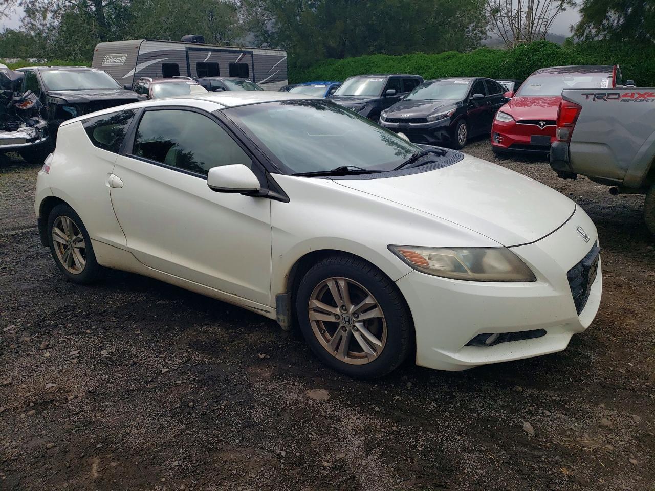 2012 Honda Cr-z Ex White vin: JHMZF1D61CS003586