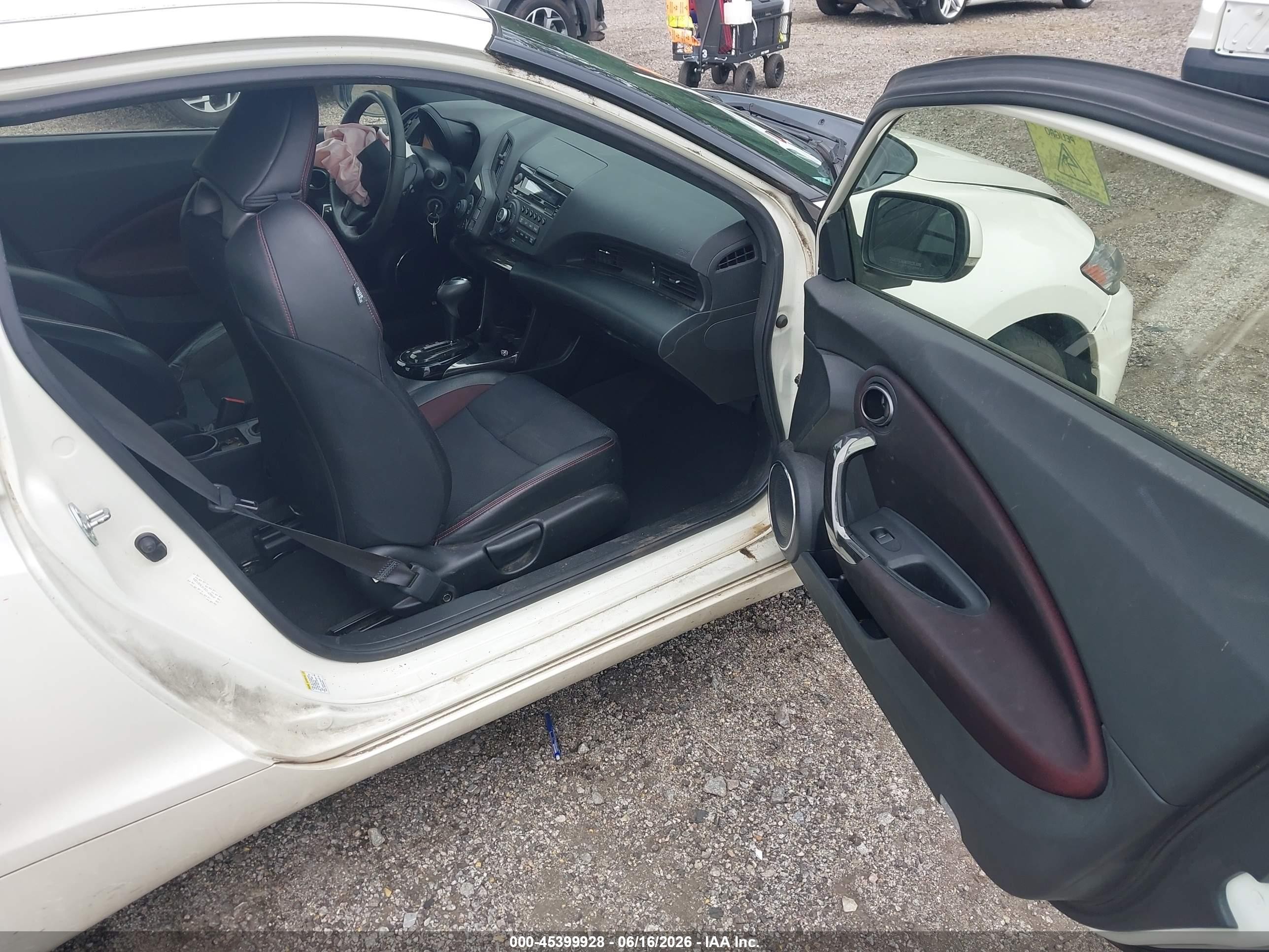 2014 Honda Cr-z Ex White vin: JHMZF1D61ES001324