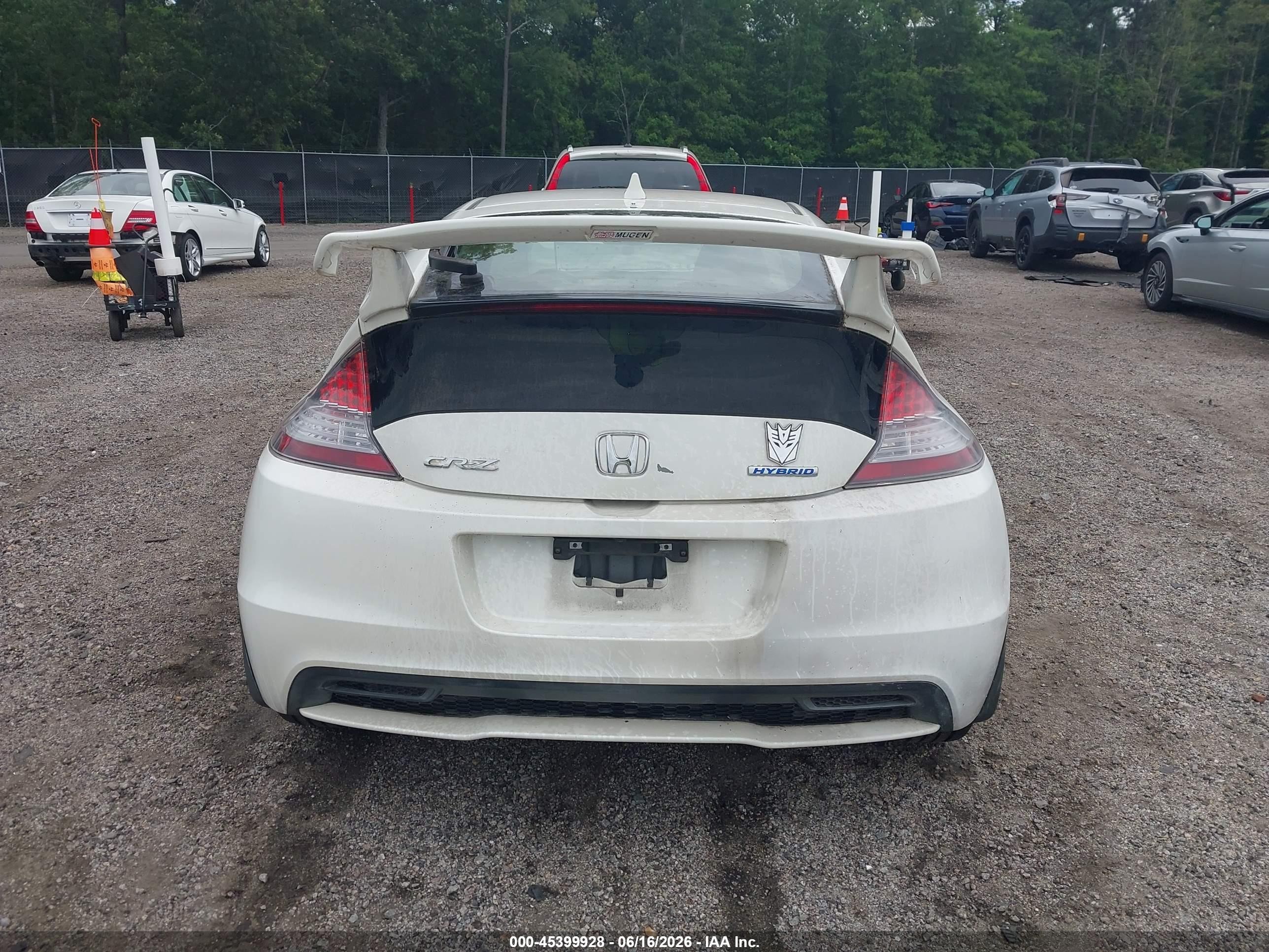 2014 Honda Cr-z Ex White vin: JHMZF1D61ES001324