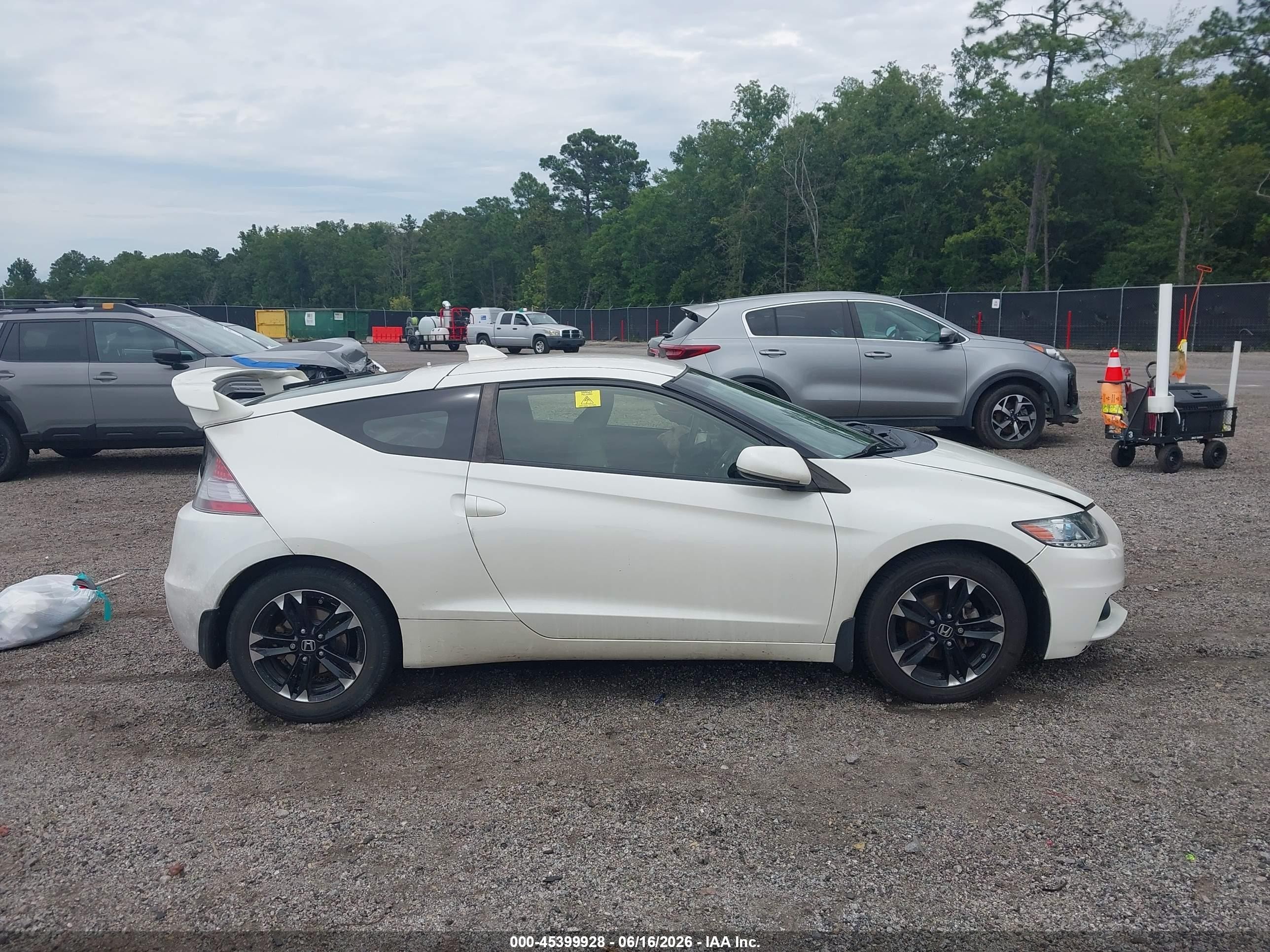 2014 Honda Cr-z Ex White vin: JHMZF1D61ES001324