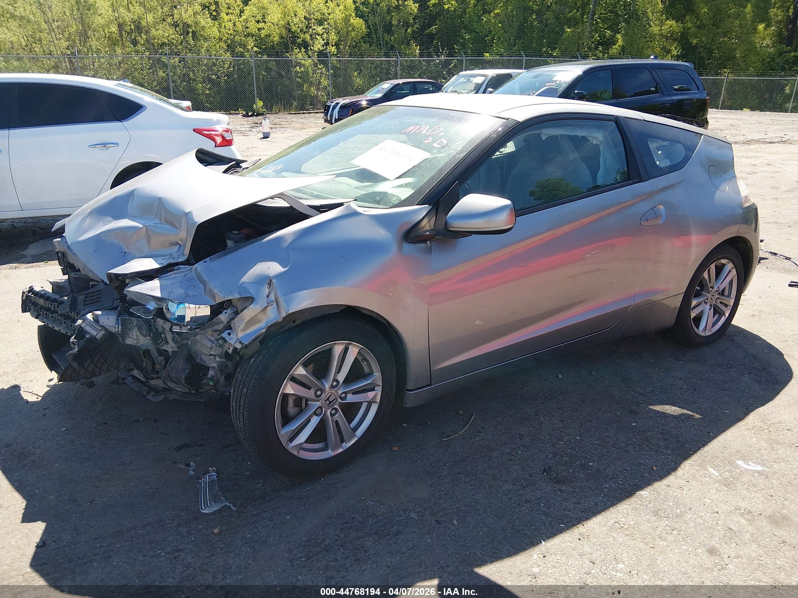 2011 Honda Cr-z Ex Gray vin: JHMZF1D62BS003403