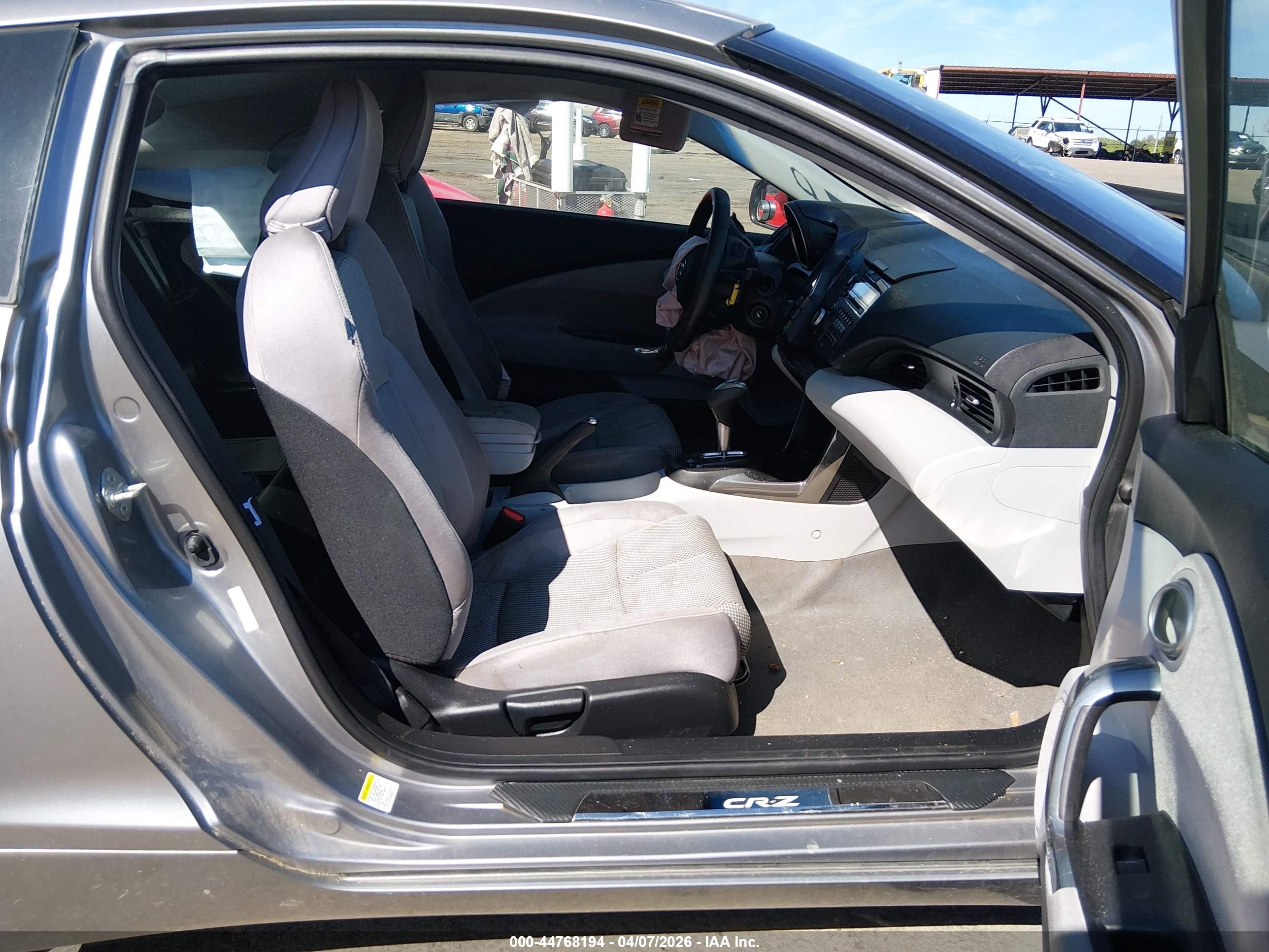 2011 Honda Cr-z Ex Gray vin: JHMZF1D62BS003403