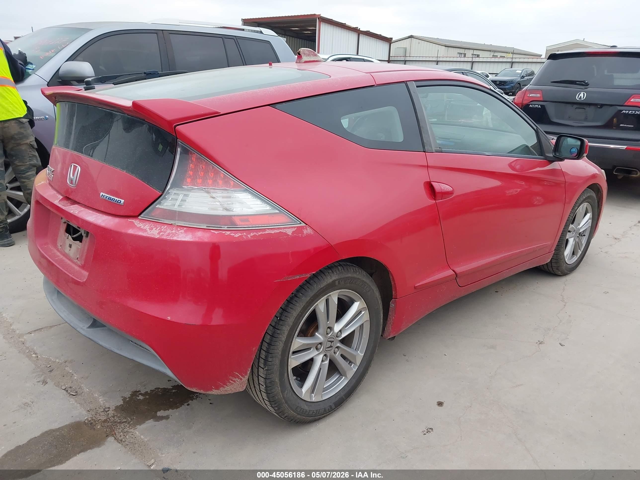 2011 Honda Cr-z Ex Red vin: JHMZF1D62BS006320