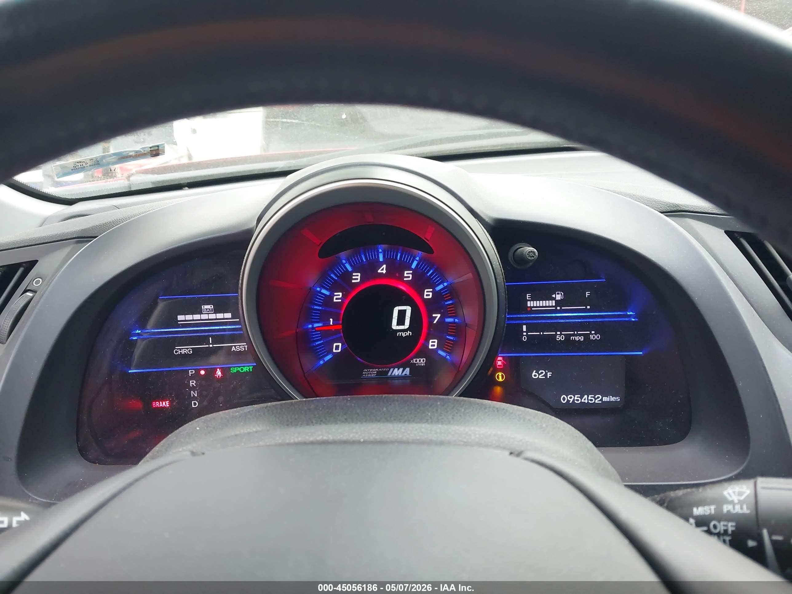 2011 Honda Cr-z Ex Red vin: JHMZF1D62BS006320