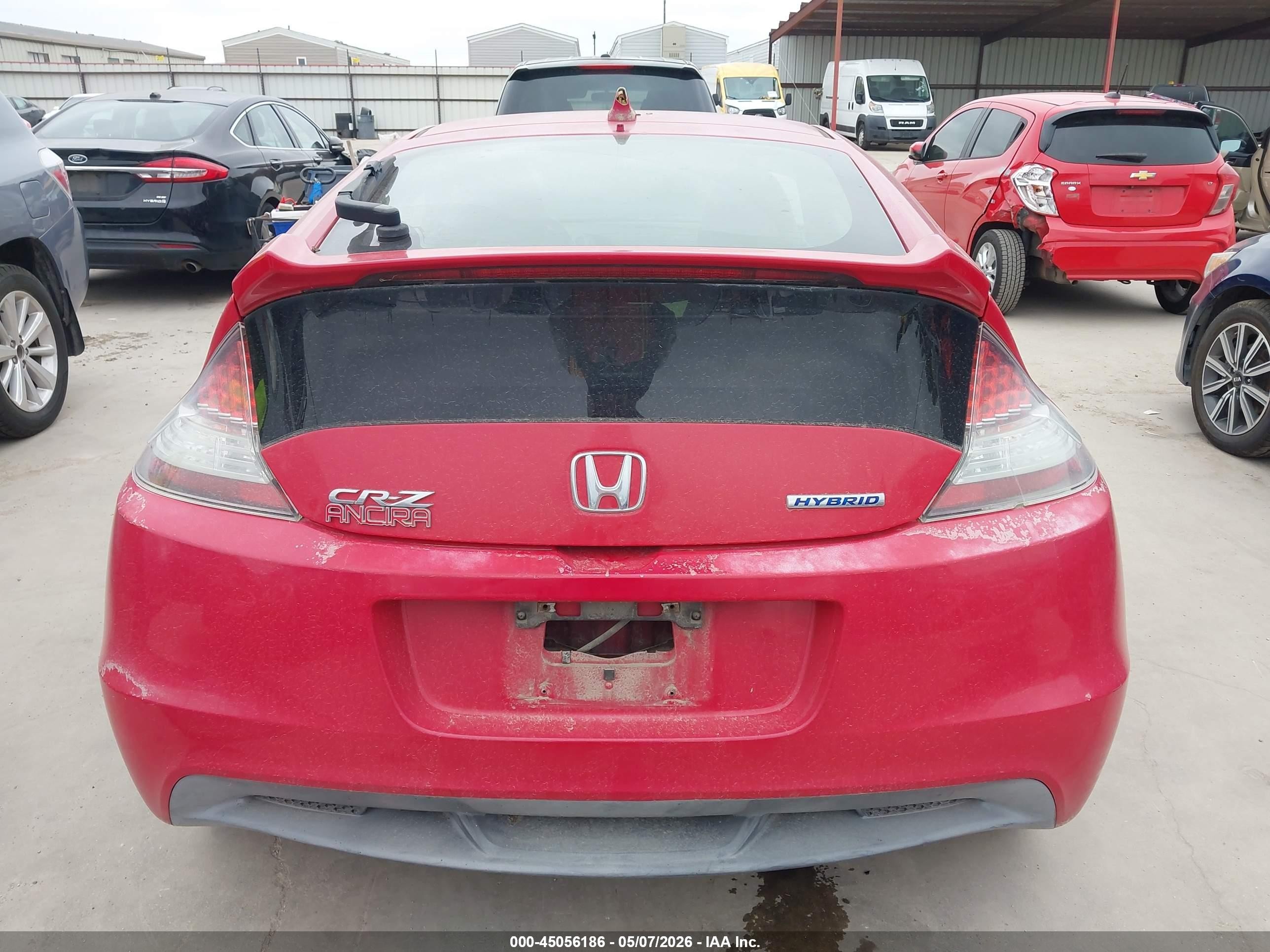 2011 Honda Cr-z Ex Red vin: JHMZF1D62BS006320