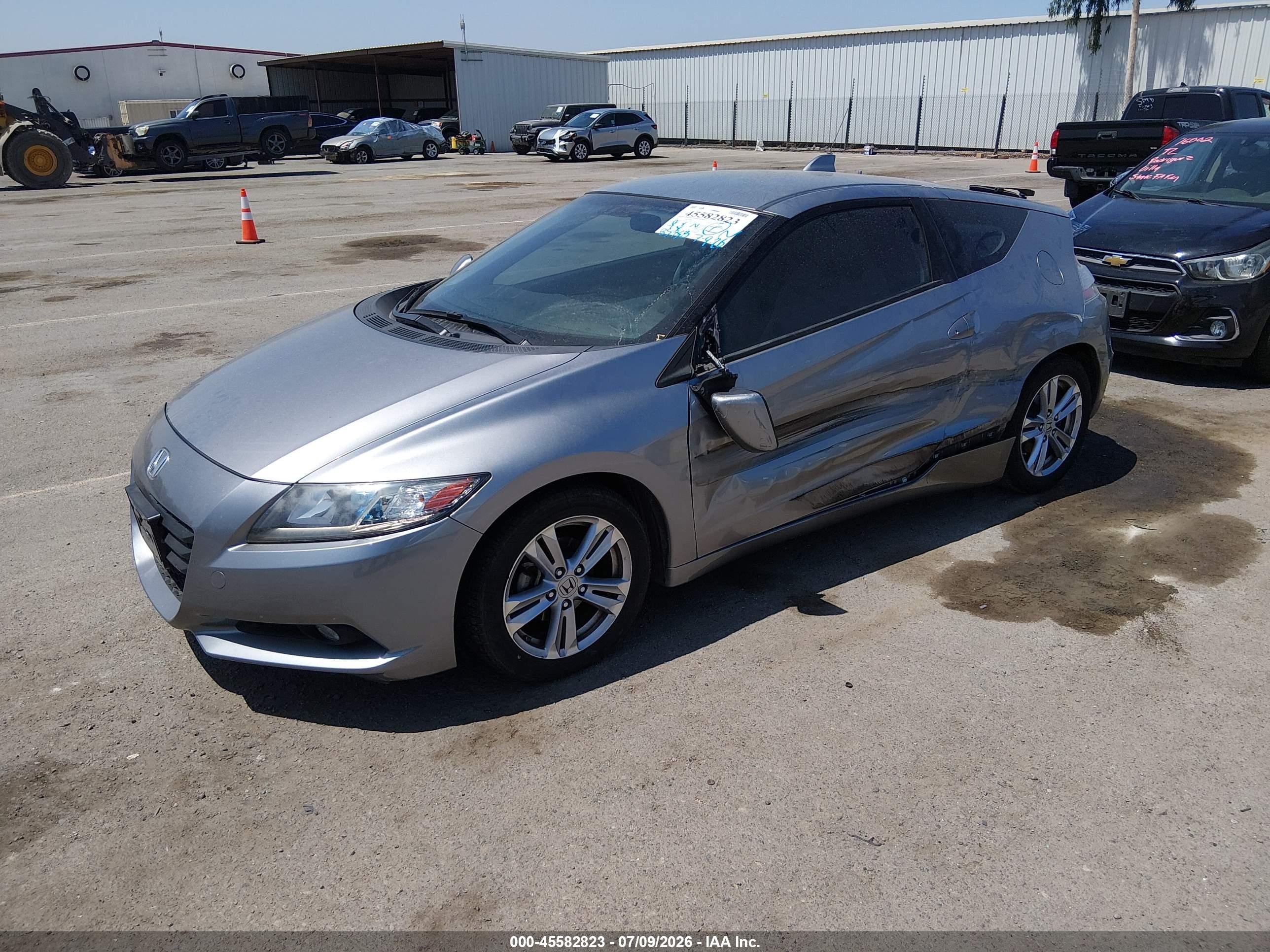 2011 Honda Cr-z Ex Gray vin: JHMZF1D62BS007354