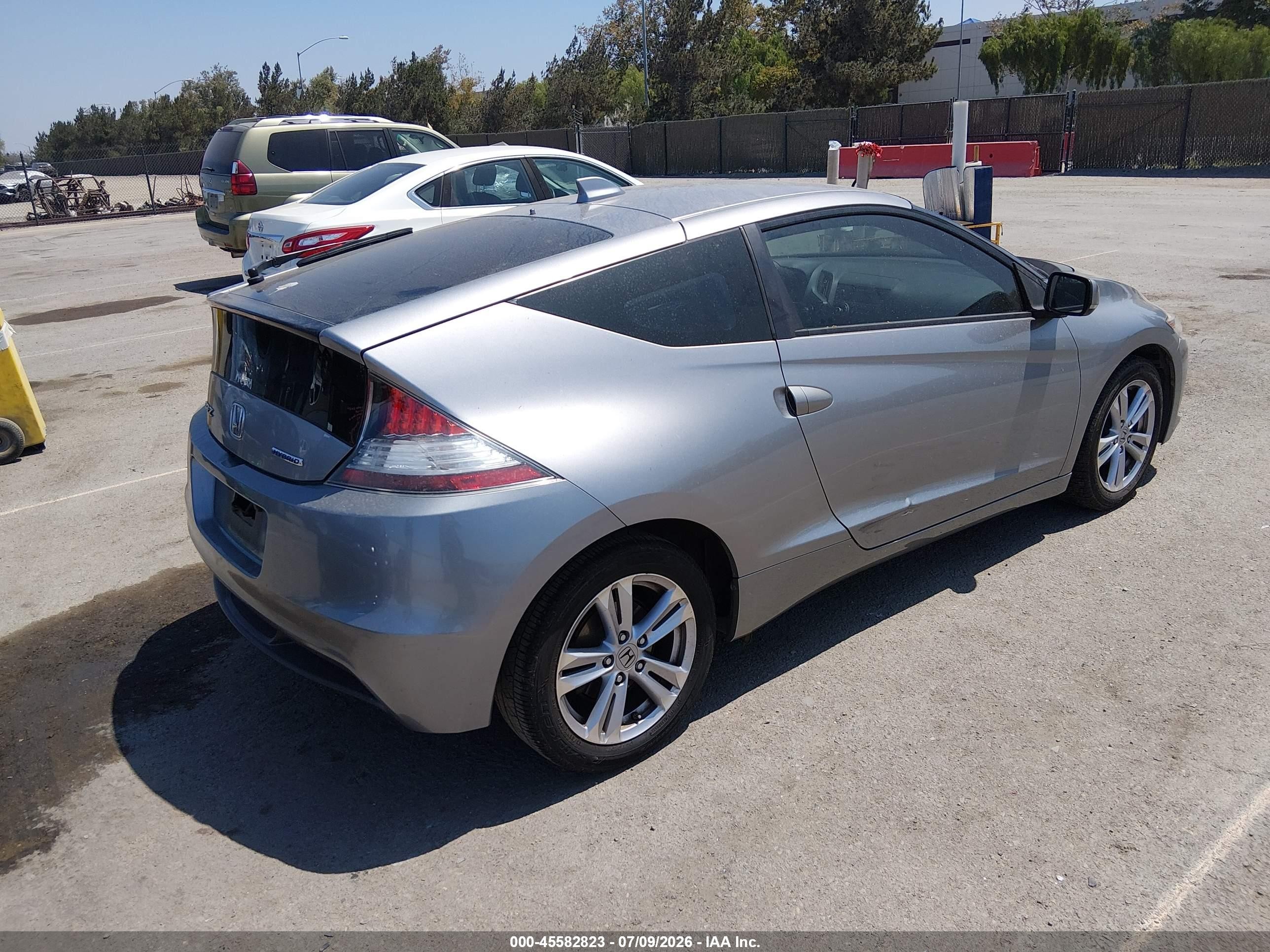 2011 Honda Cr-z Ex Gray vin: JHMZF1D62BS007354