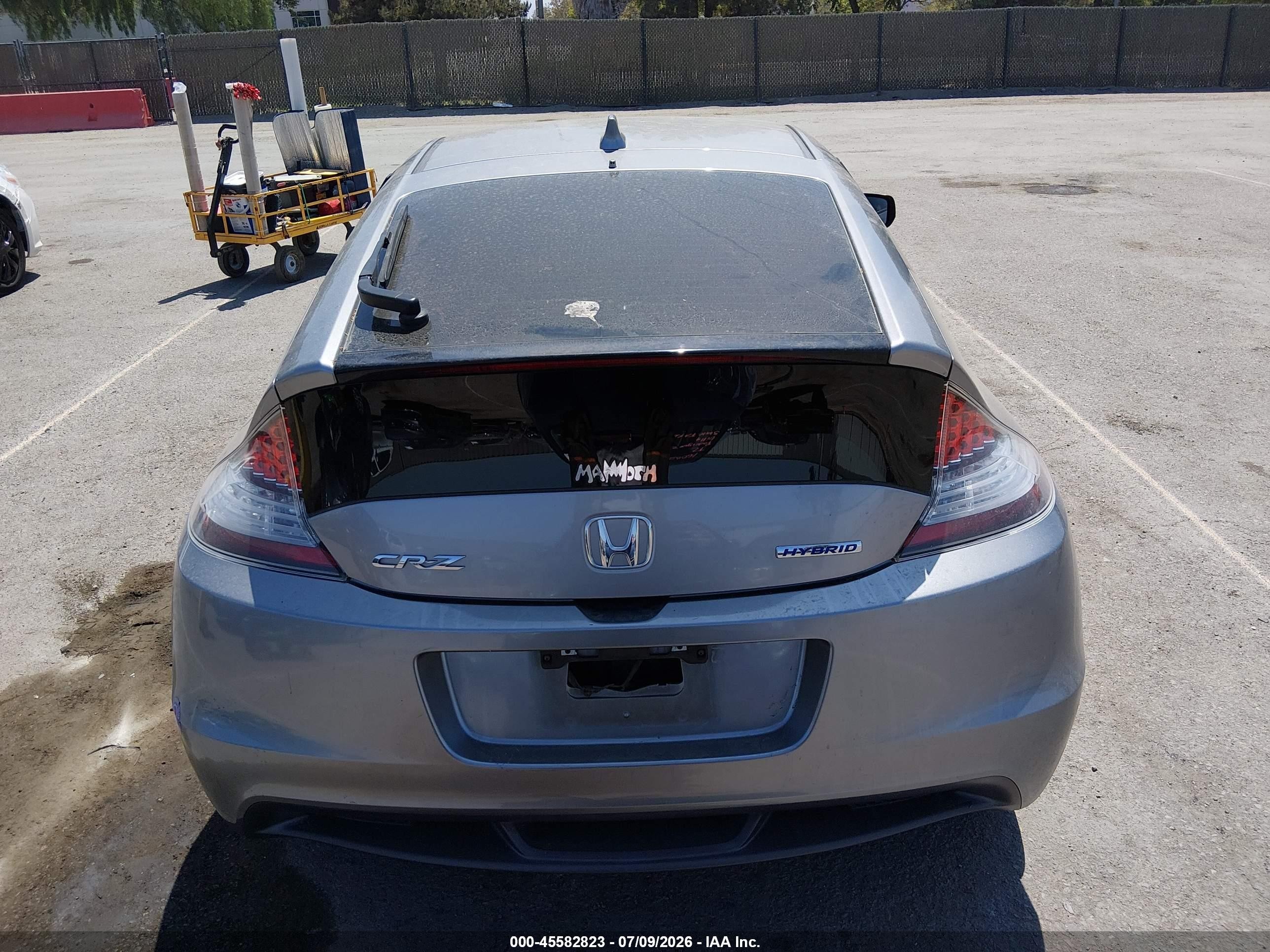 2011 Honda Cr-z Ex Gray vin: JHMZF1D62BS007354