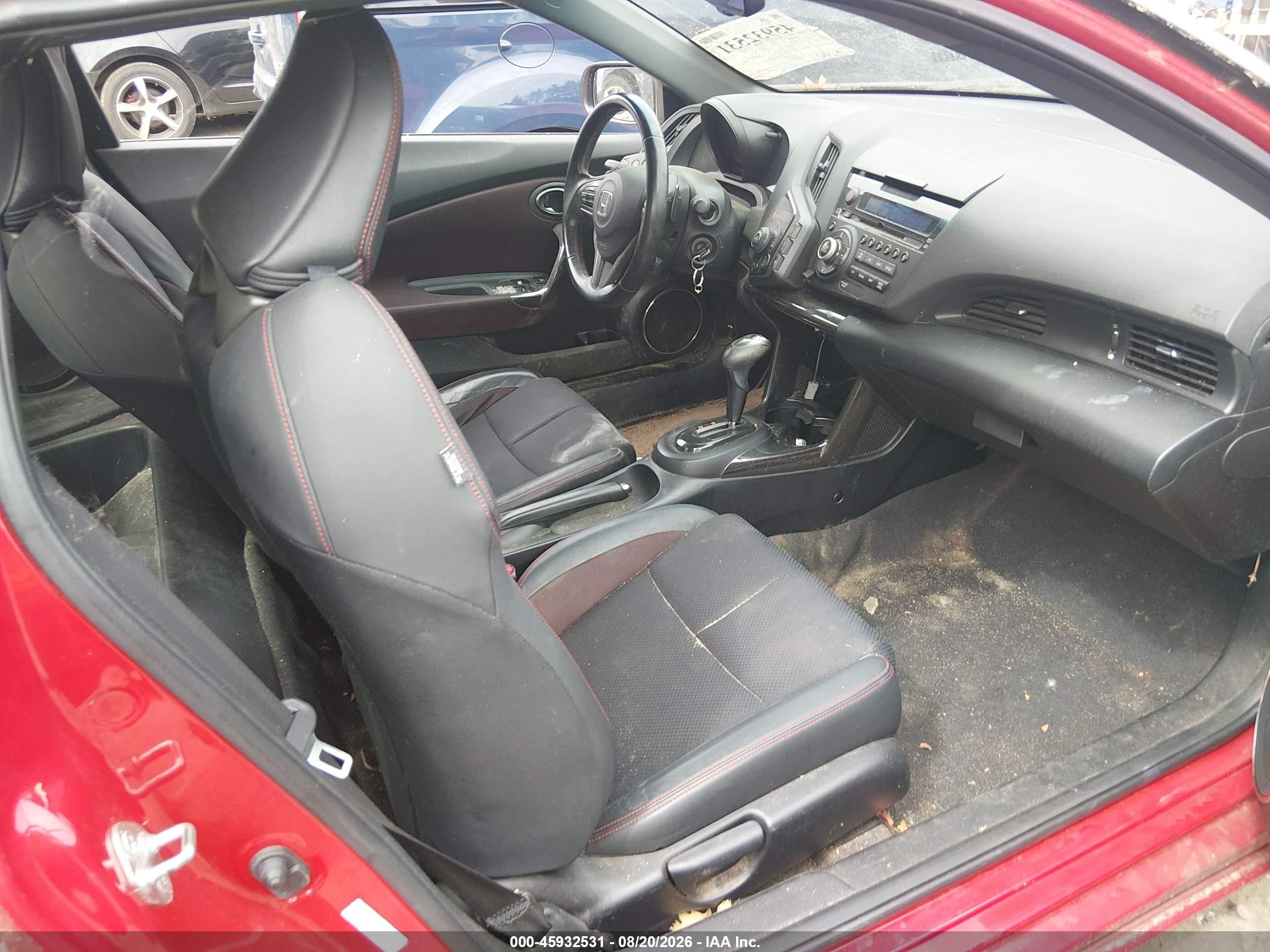 2013 Honda Cr-z Ex Red vin: JHMZF1D62DS001735