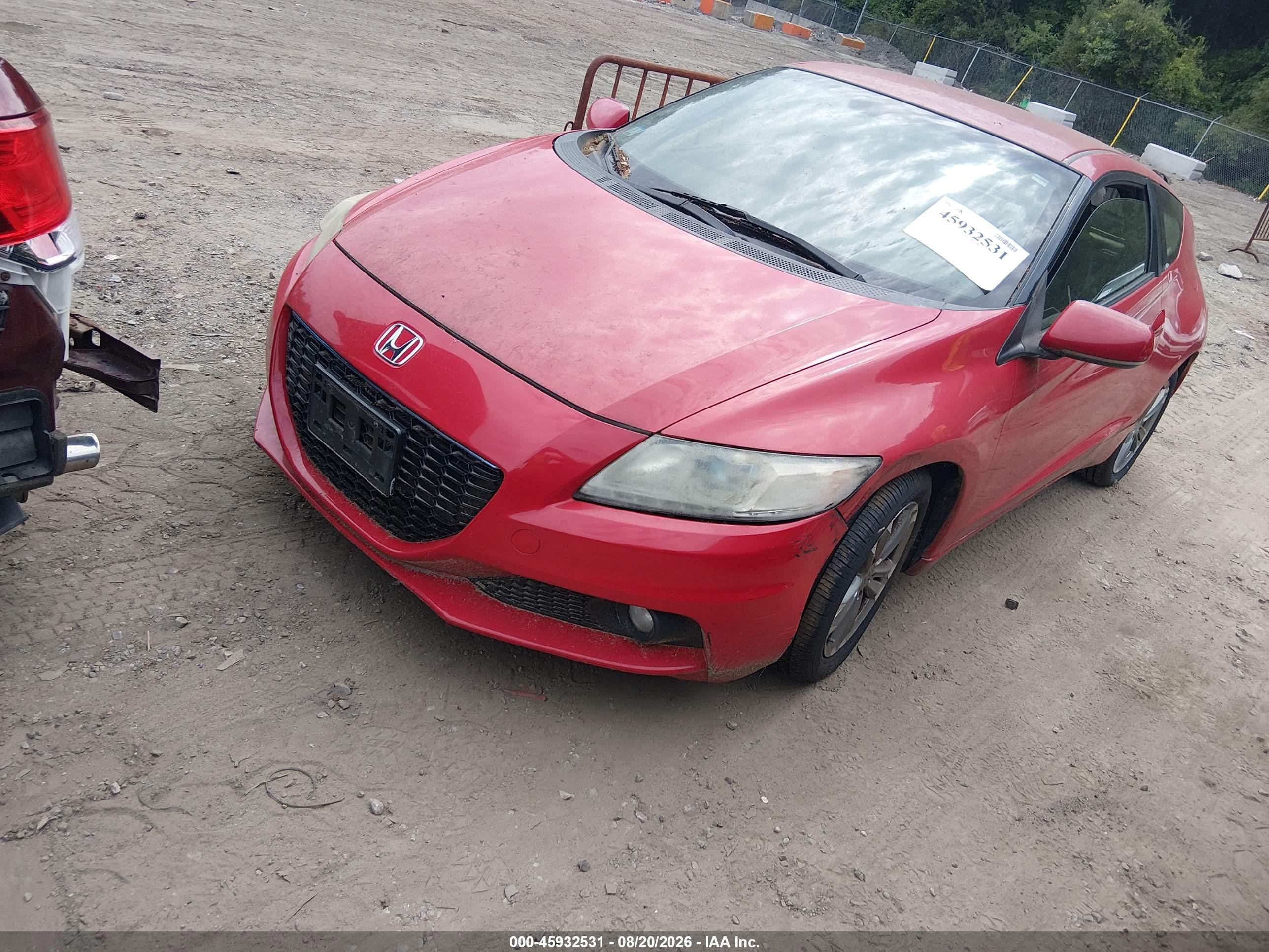 2013 Honda Cr-z Ex Red vin: JHMZF1D62DS001735
