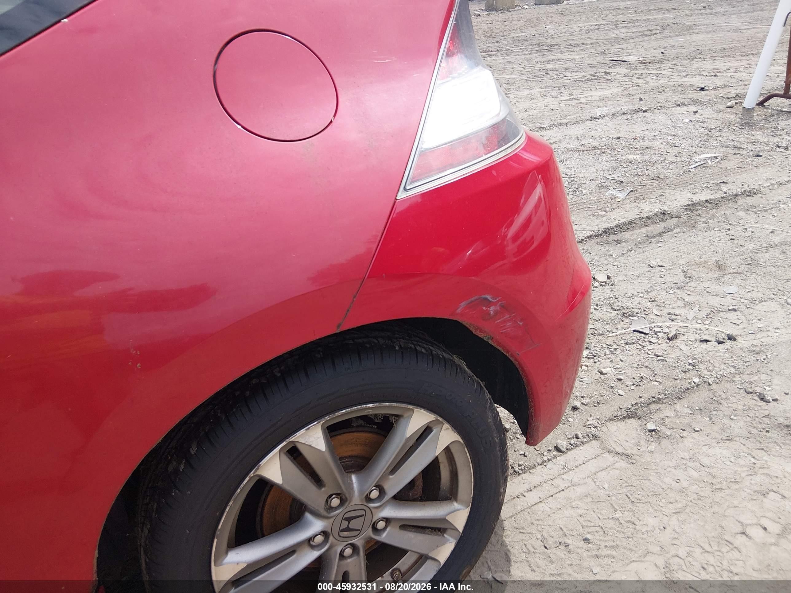 2013 Honda Cr-z Ex Red vin: JHMZF1D62DS001735