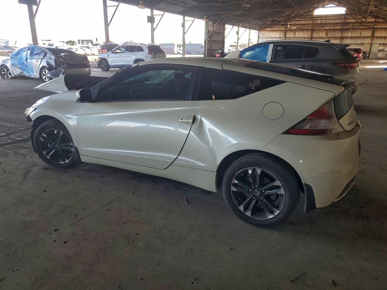 2014 Honda Cr-z Ex White vin: JHMZF1D62ES002739