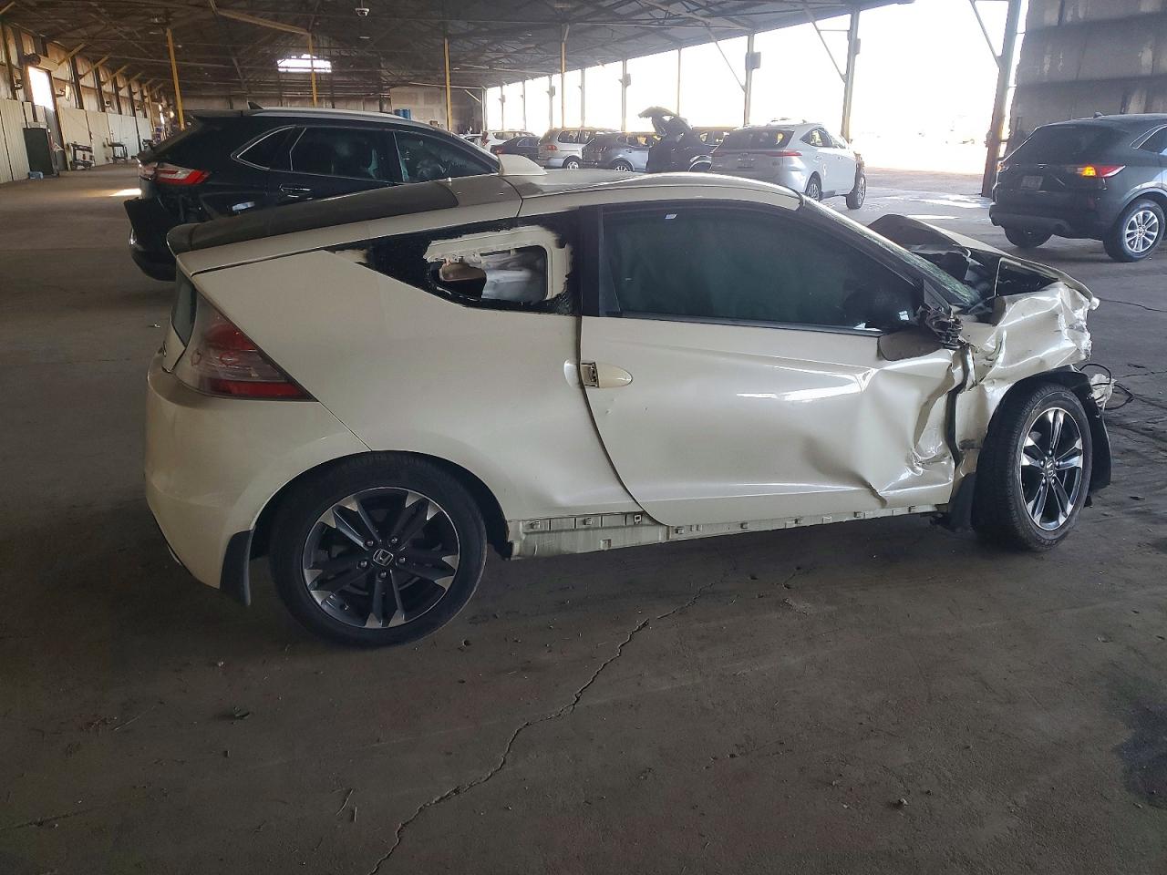 2014 Honda Cr-z Ex White vin: JHMZF1D62ES002739