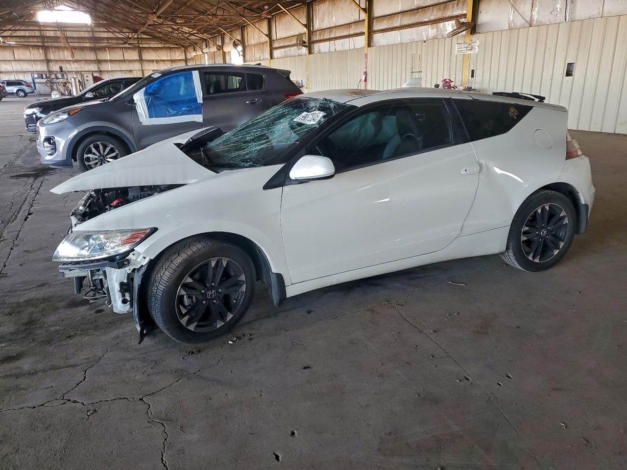 2014 Honda Cr-z Ex White vin: JHMZF1D62ES002739