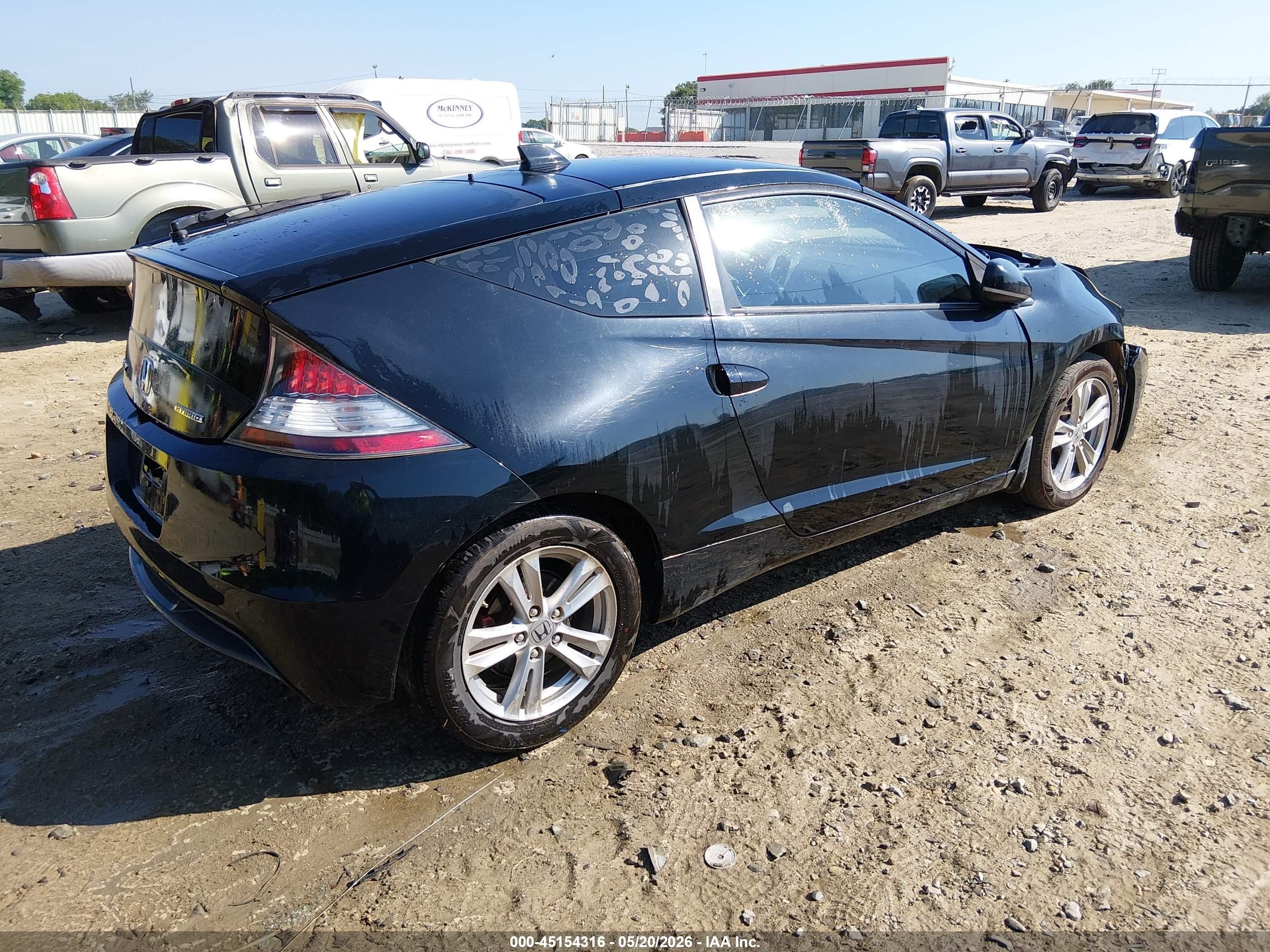 2011 Honda Cr-z Ex Black vin: JHMZF1D63BS002244